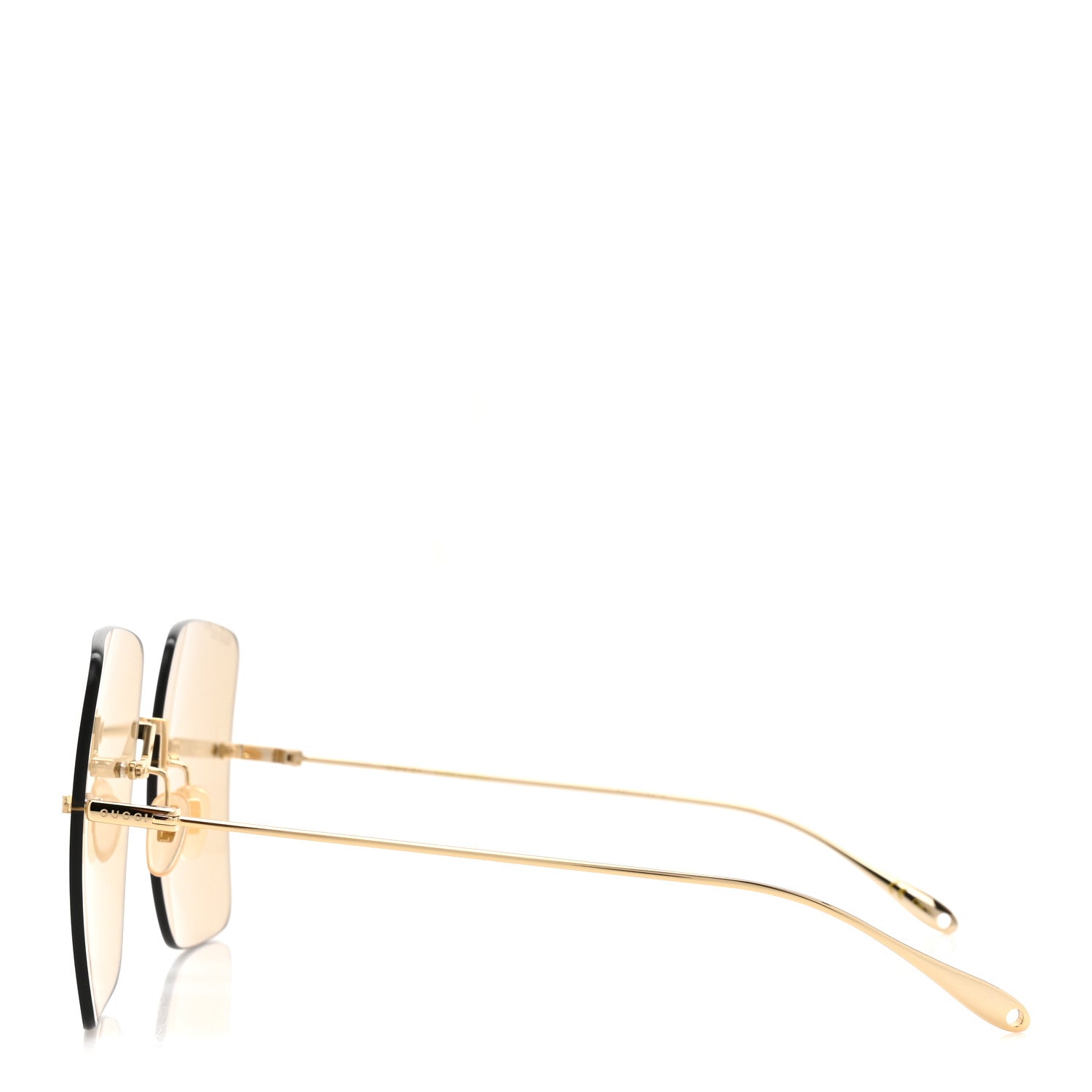Acetate Detachable Charm Square Frame Sunglasses GG1147S Gold