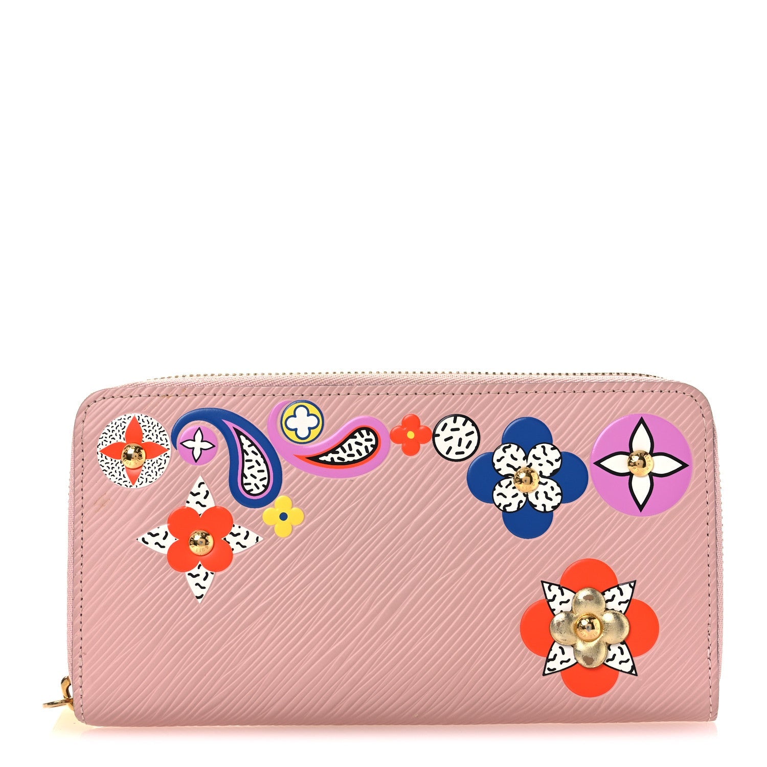 Epi Blooming Flowers Zippy Wallet Rose Ballerine