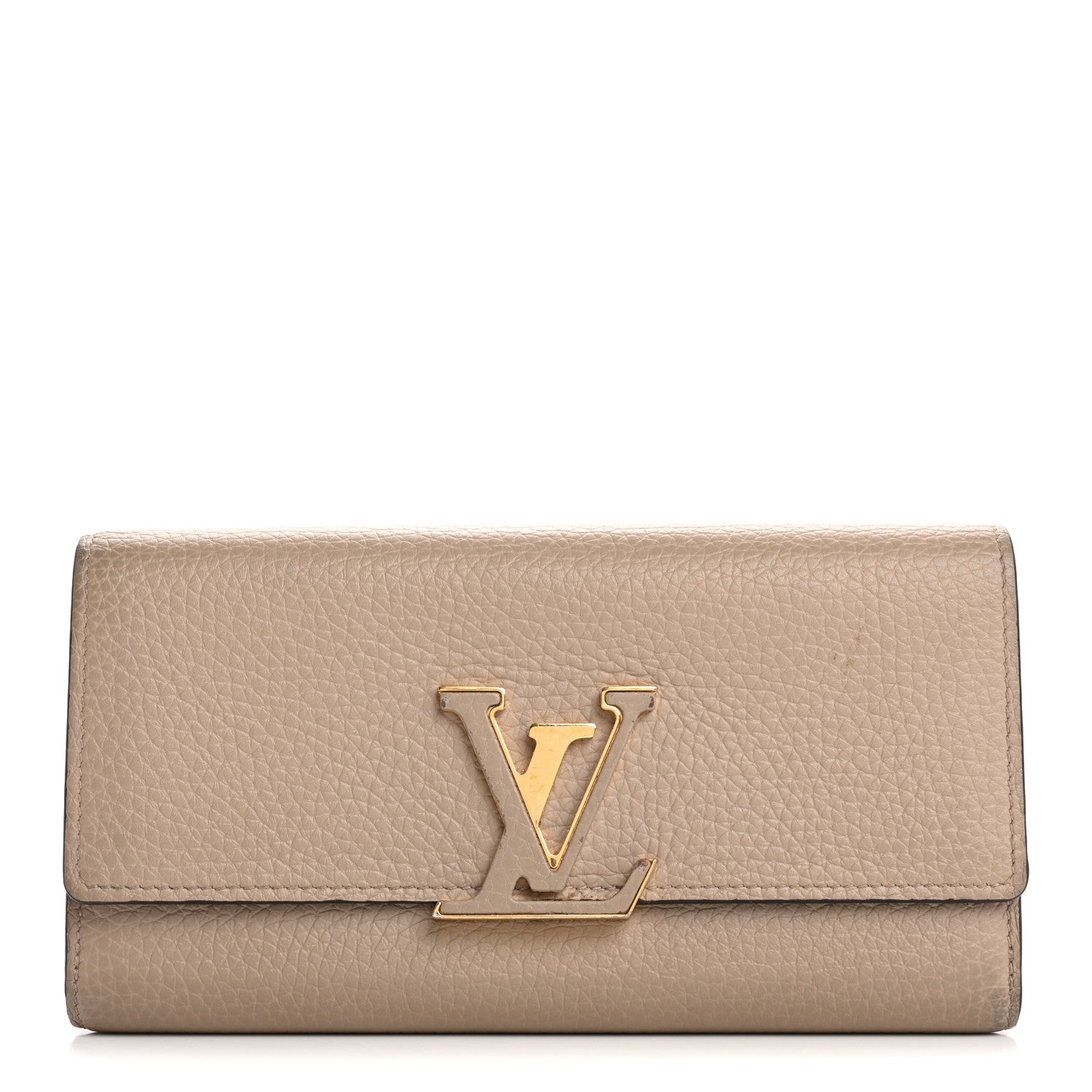 Taurillon Capucines Wallet Galet