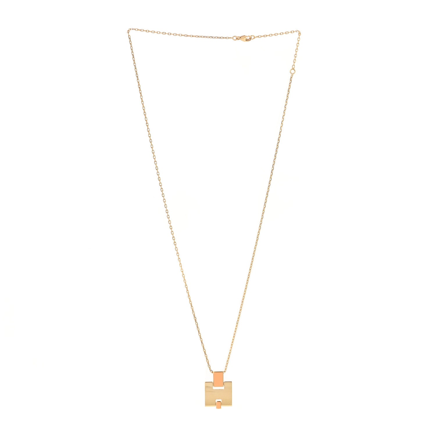 Gold Plated Lacquered Eileen Pendant Necklace Rose Dragee