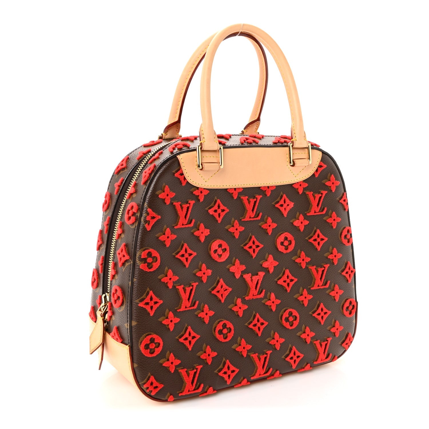 Monogram Tuffetage Deauville Cube Red