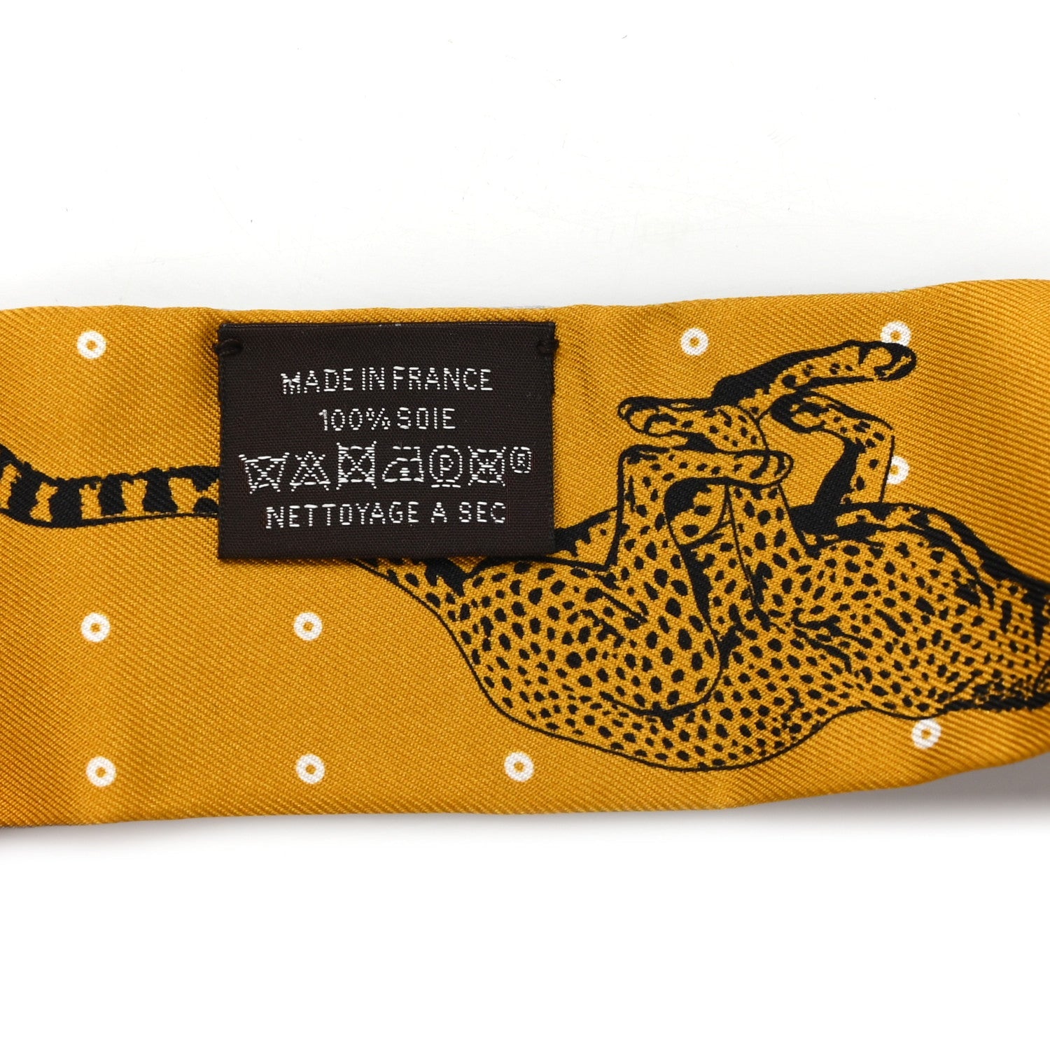 Silk Guepards Bandana Twilly Gris Perle Rouge H