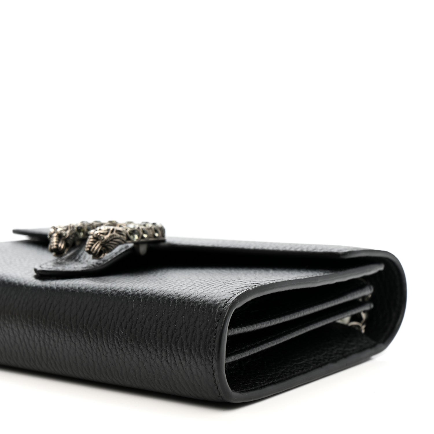 Calfskin Mini Dionysus Chain Wallet Black