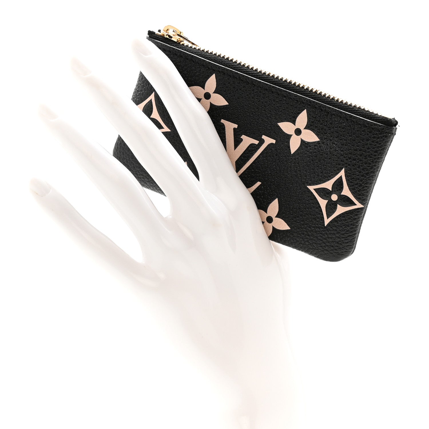 Empreinte Monogram Giant Key Pouch Black Beige