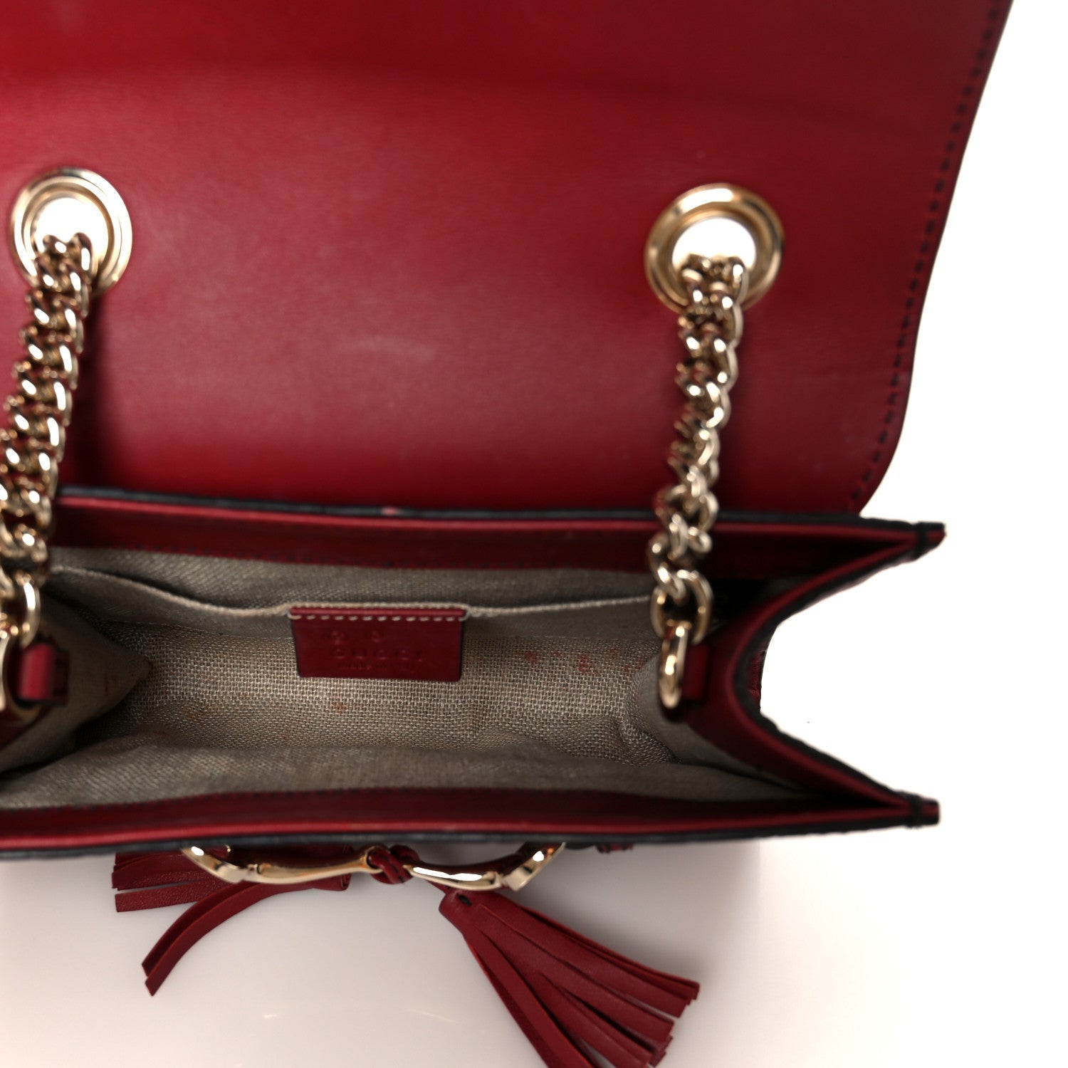 Soft Microguccissima Mini Emily Chain Shoulder Bag Rosso