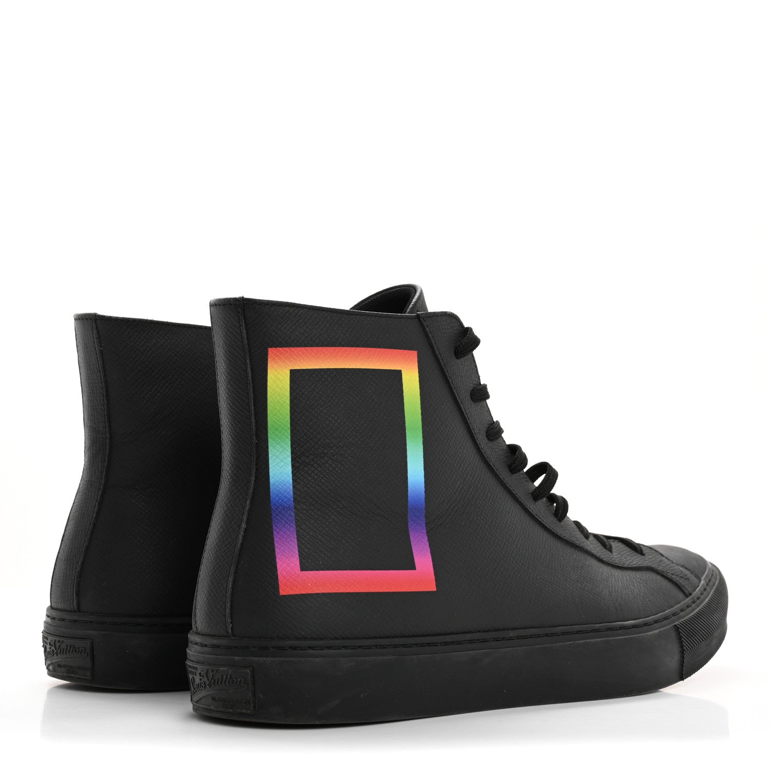 Calfskin LV Tattoo Sneaker Boots 8 Black