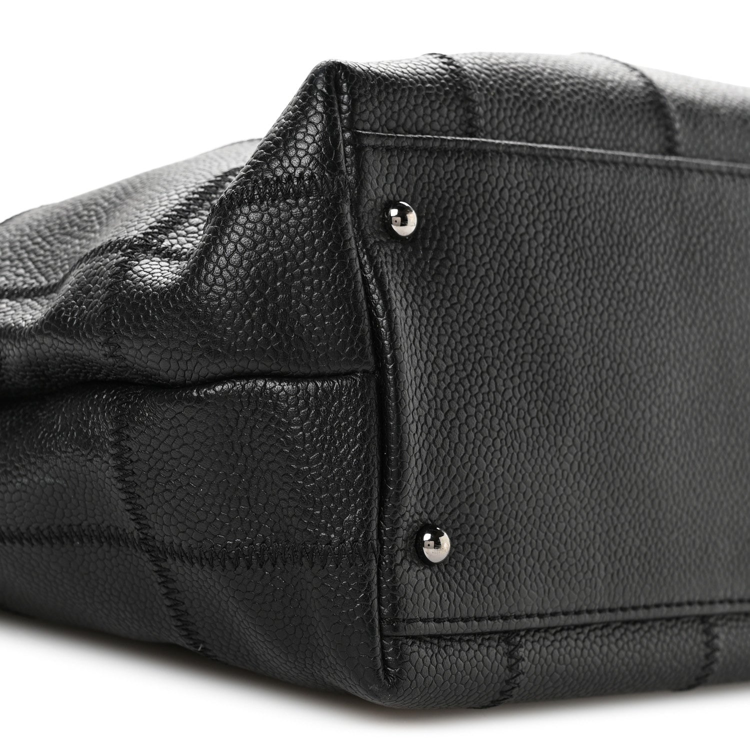 Caviar Quilted Chocolate Bar Tote Black