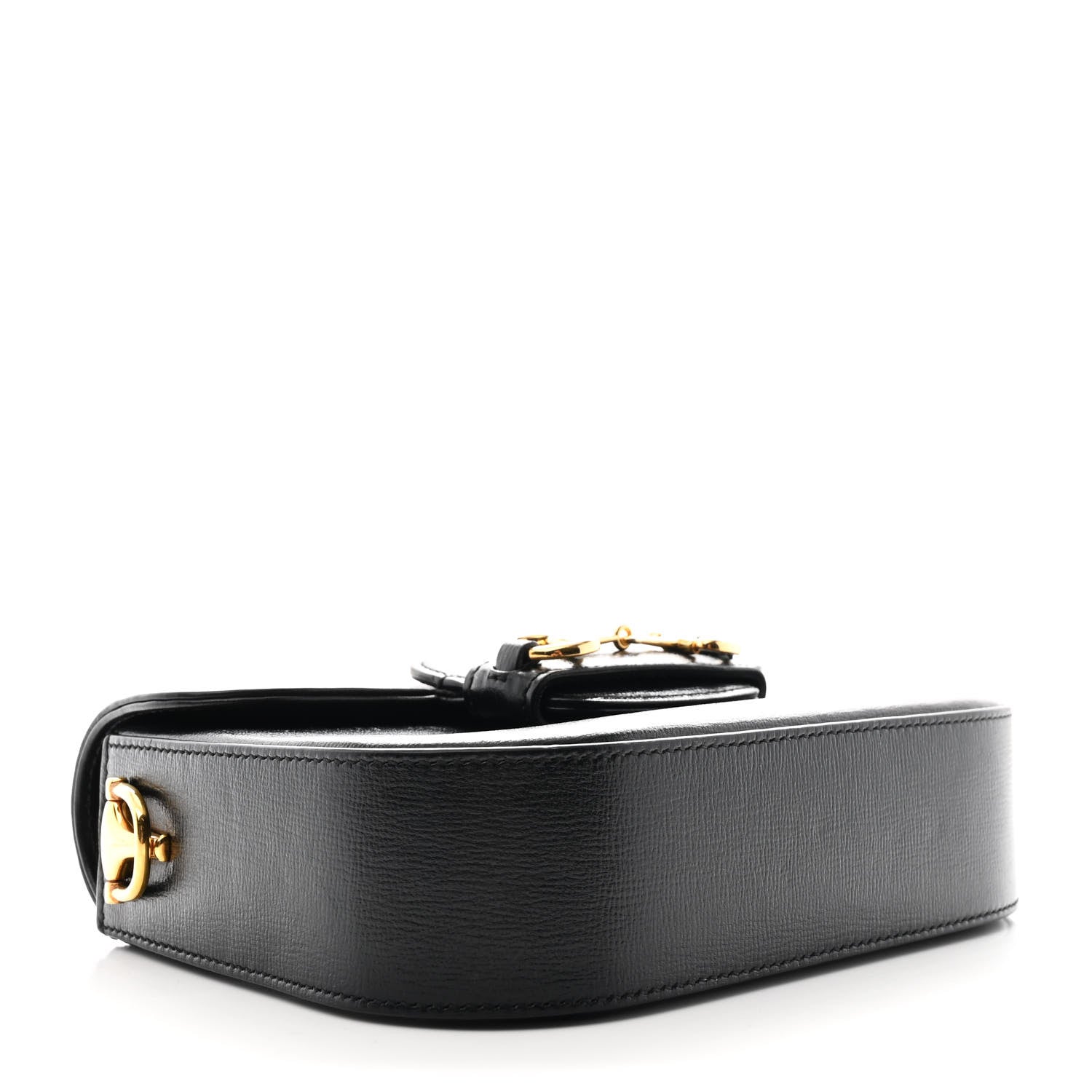 Azalea Calfskin Web Mini Horsebit 1955 Shoulder Bag Black