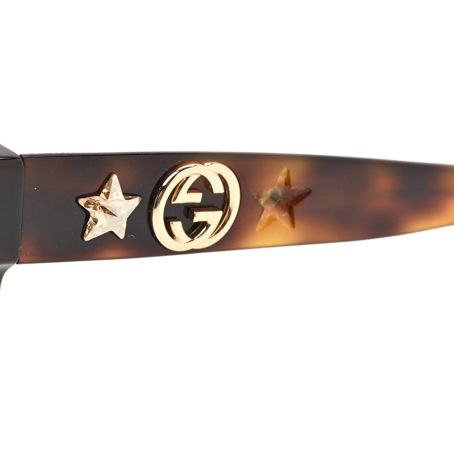 Round Frame Star Sunglasses GG0208S Tortoise