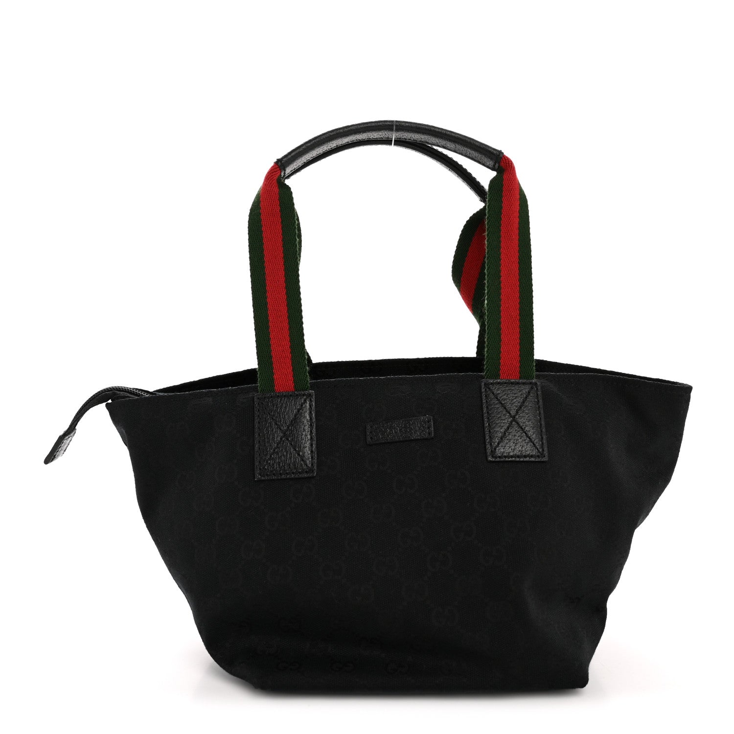GG Monogram Small Web Handle Bucket Tote Black