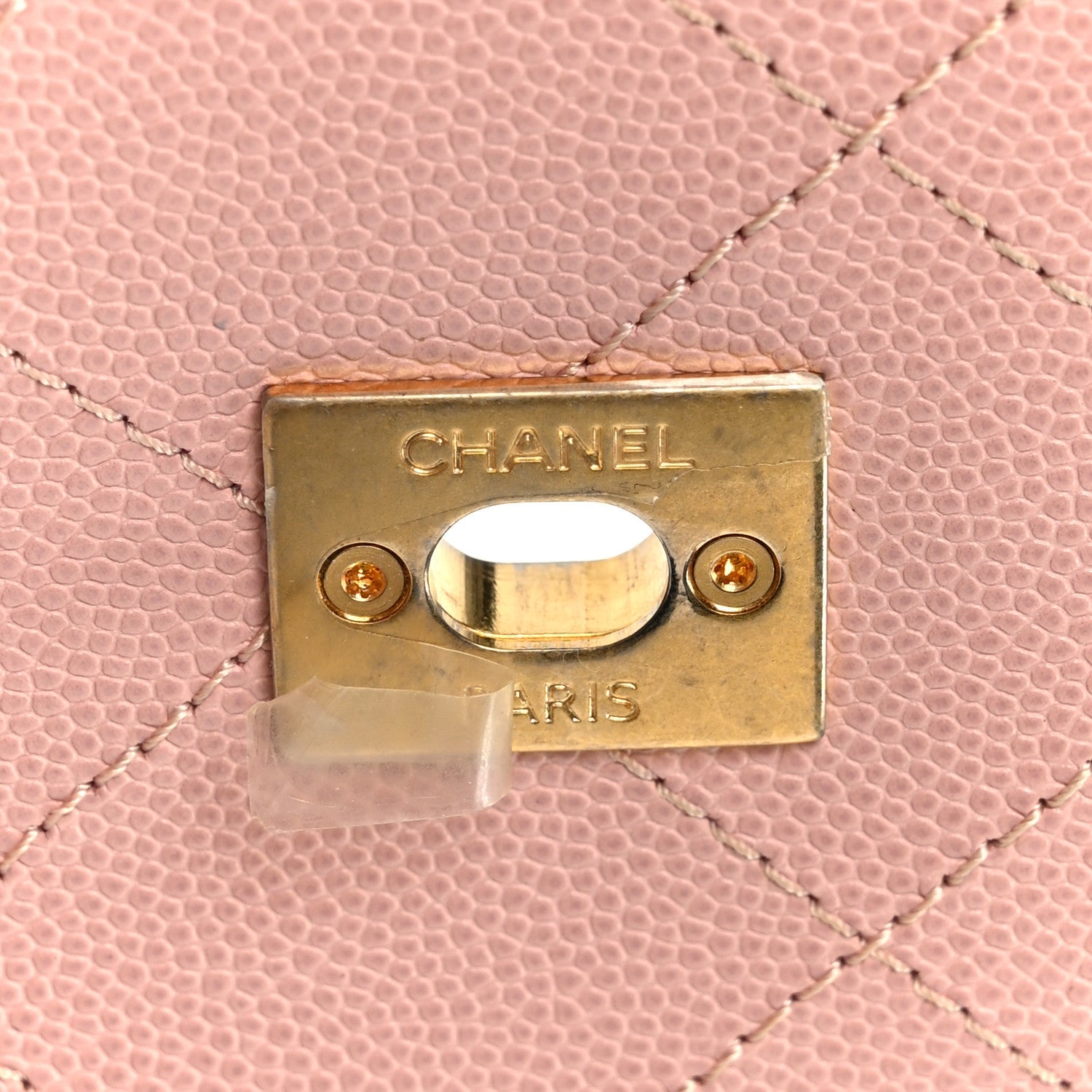 Lambskin Caviar Lovely Chains Flap Shoulder Bag Pink