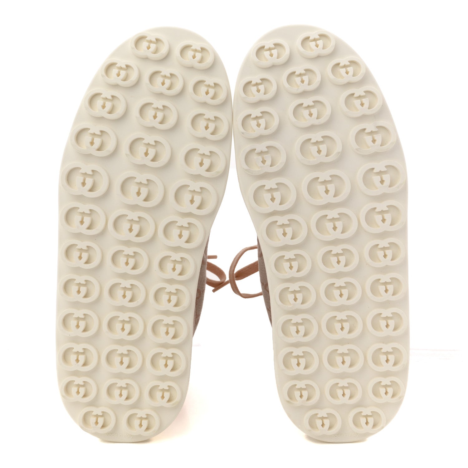 New Canvas GG Monogram Womens Tennis 1977 High Top 55mm Platform Sneakers 38 Skin Rose Dark Skin Rose