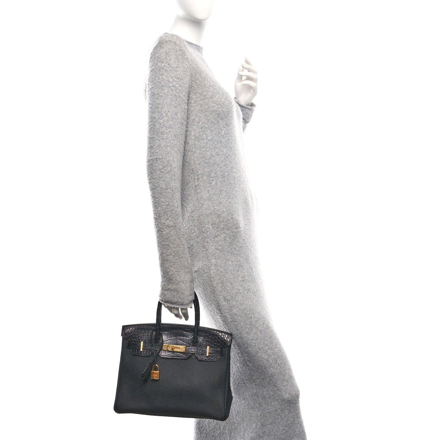 Togo Matte Alligator Birkin Touch 30 Black