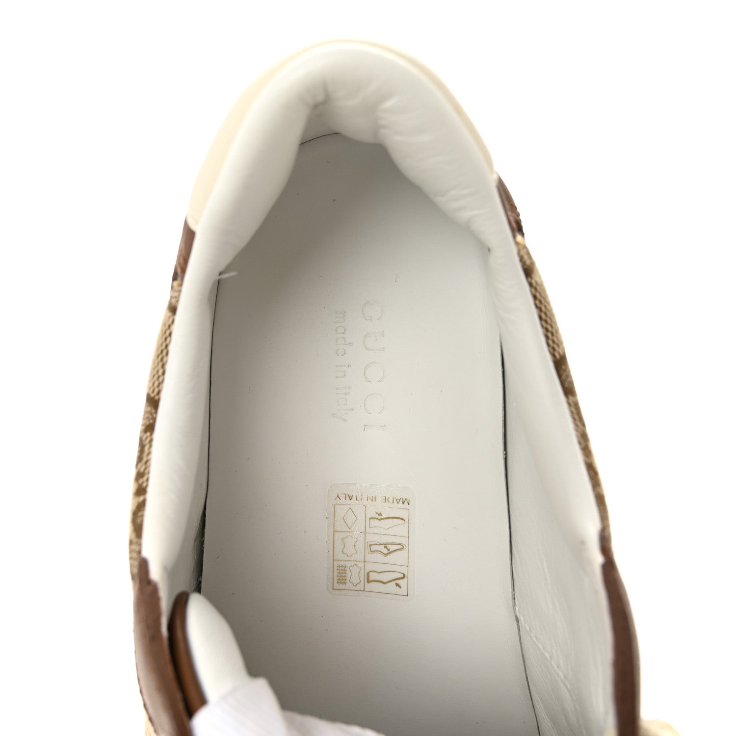 Calfskin GG Monogram Womens Platform 55mm Sneakers 38.5 Hezelnut Beige Ebony Mystic White