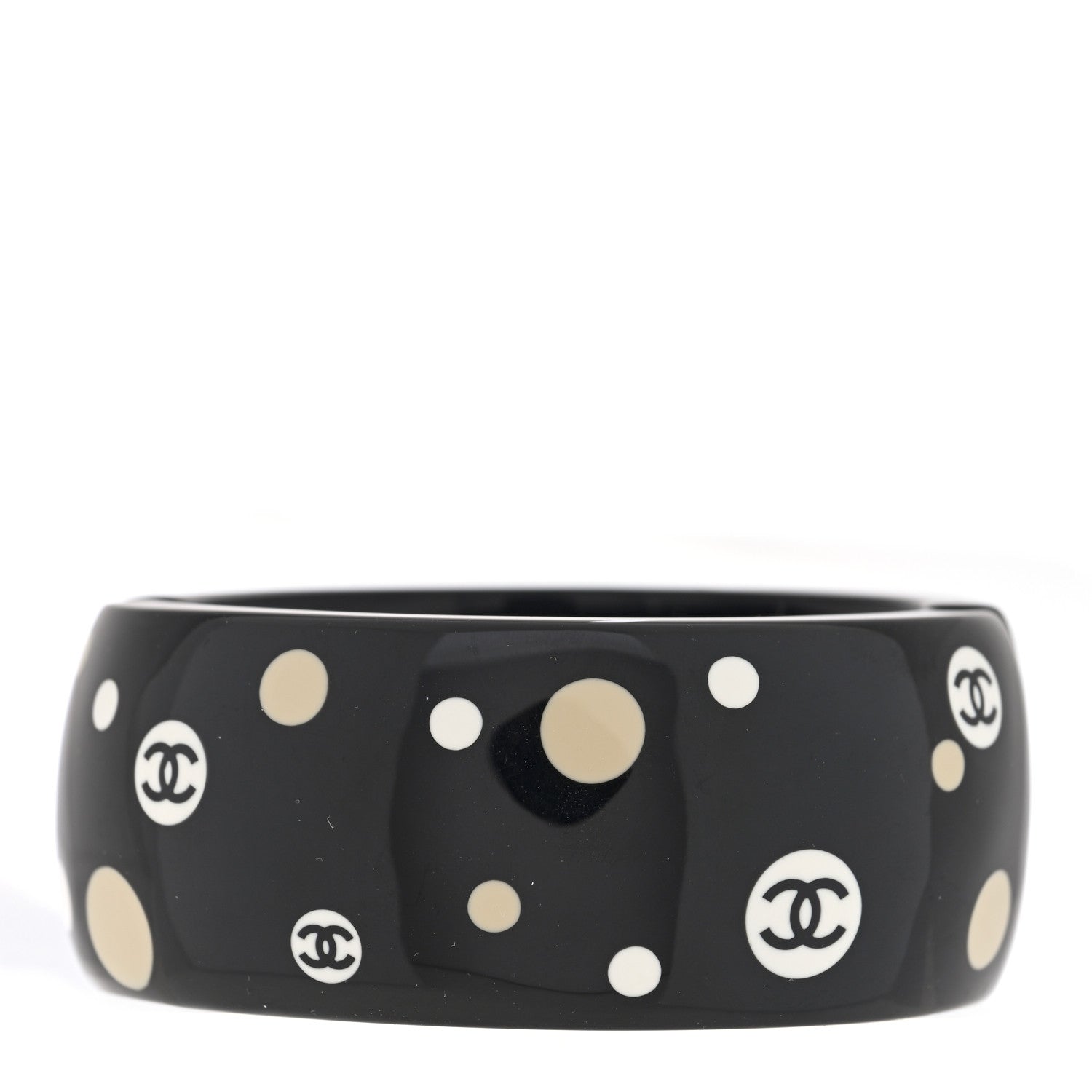 Resin Polka Dot CC Cuff Black