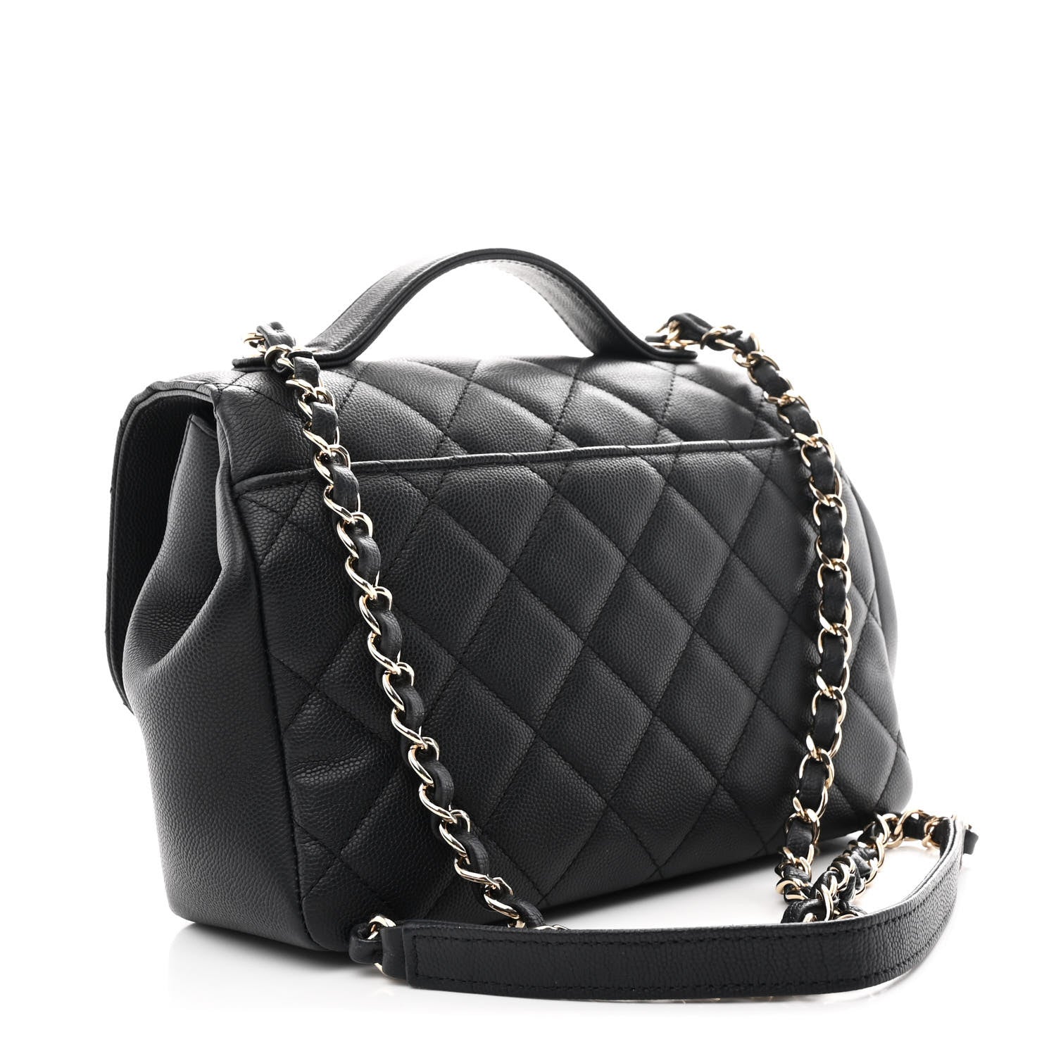 Caviar Quilted Medium Business Affinity Flap Black