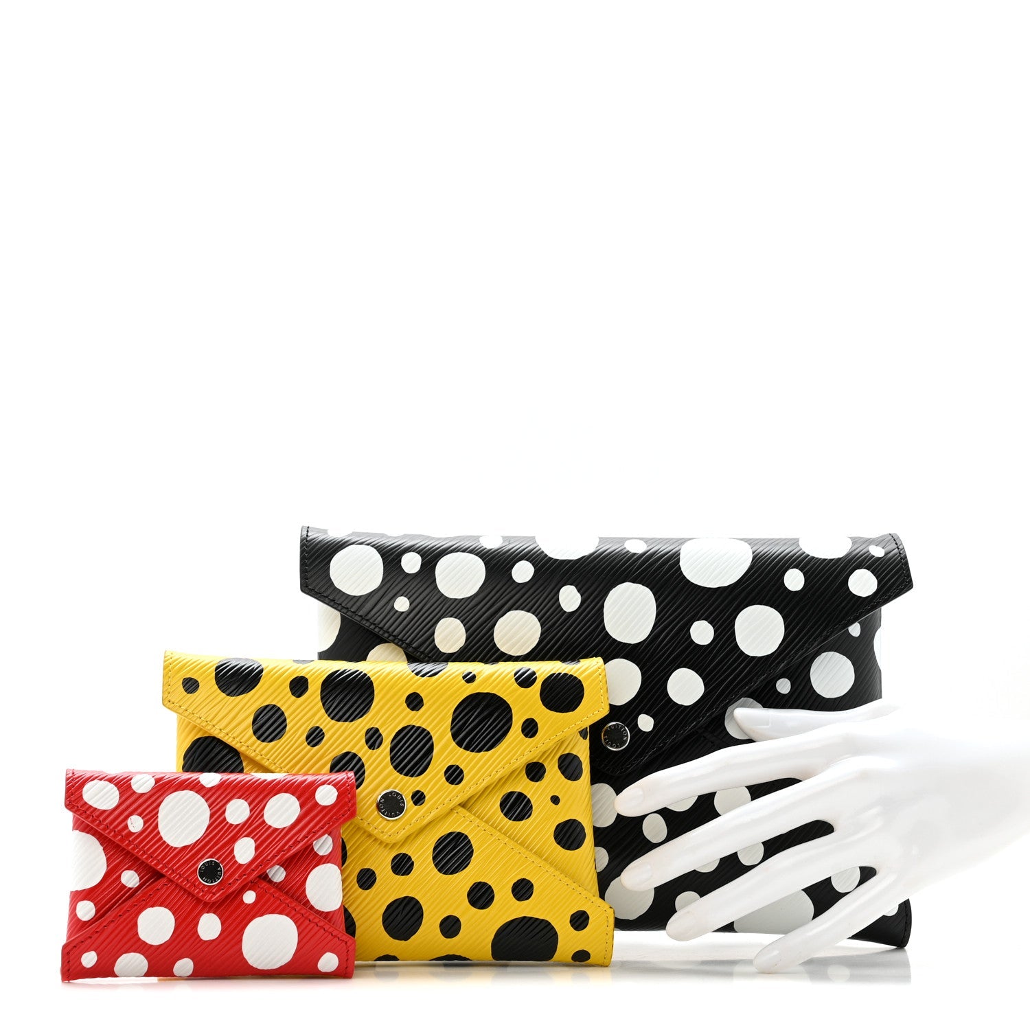 LV X YK Epi Kirigami Pochette Set Black Red Yellow