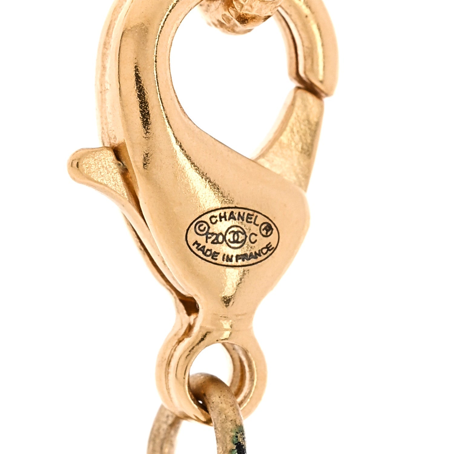 ID Dog Tag Charm Necklace Gold