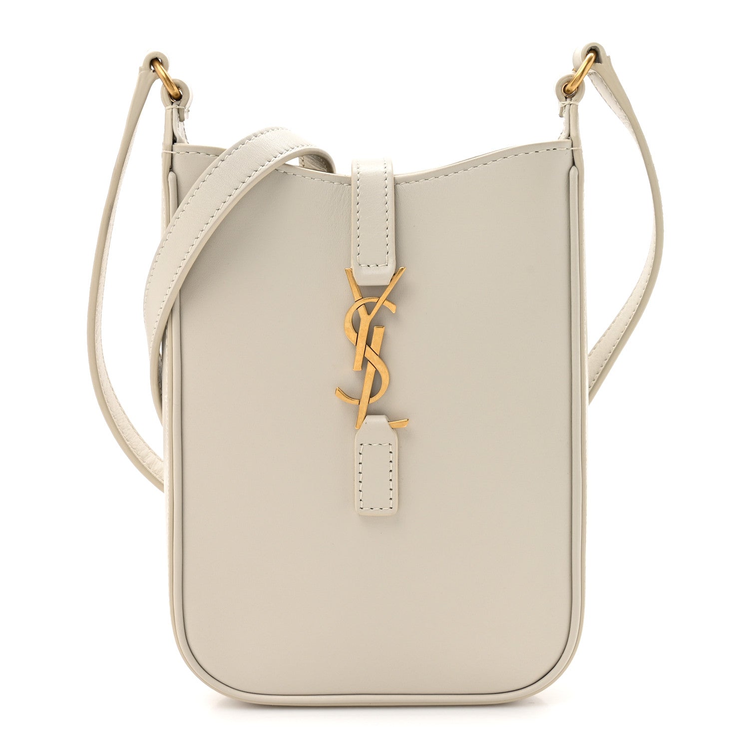 Smooth Calfskin Mini Le 5 A 7 Vertical Hobo Blanc Vintage