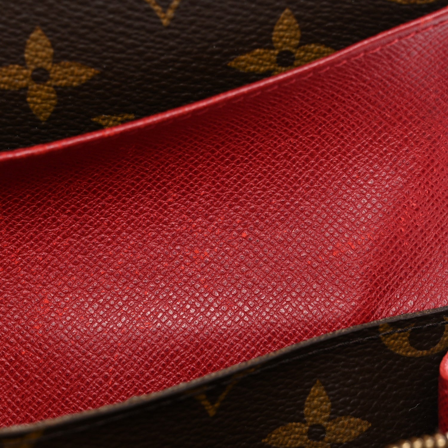 Monogram Emilie Wallet Red