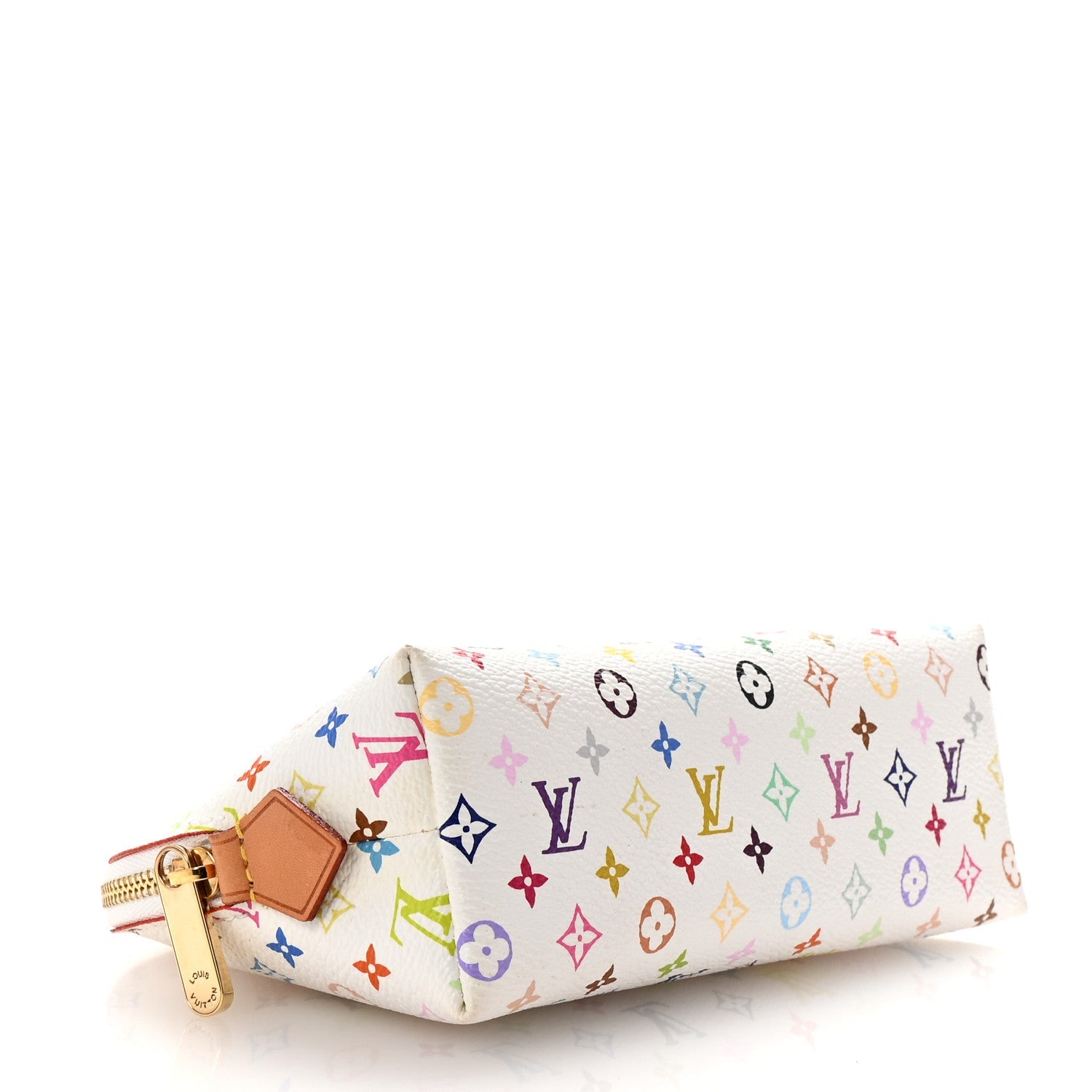 Monogram Multicolor Cosmetic Pouch White Litchi