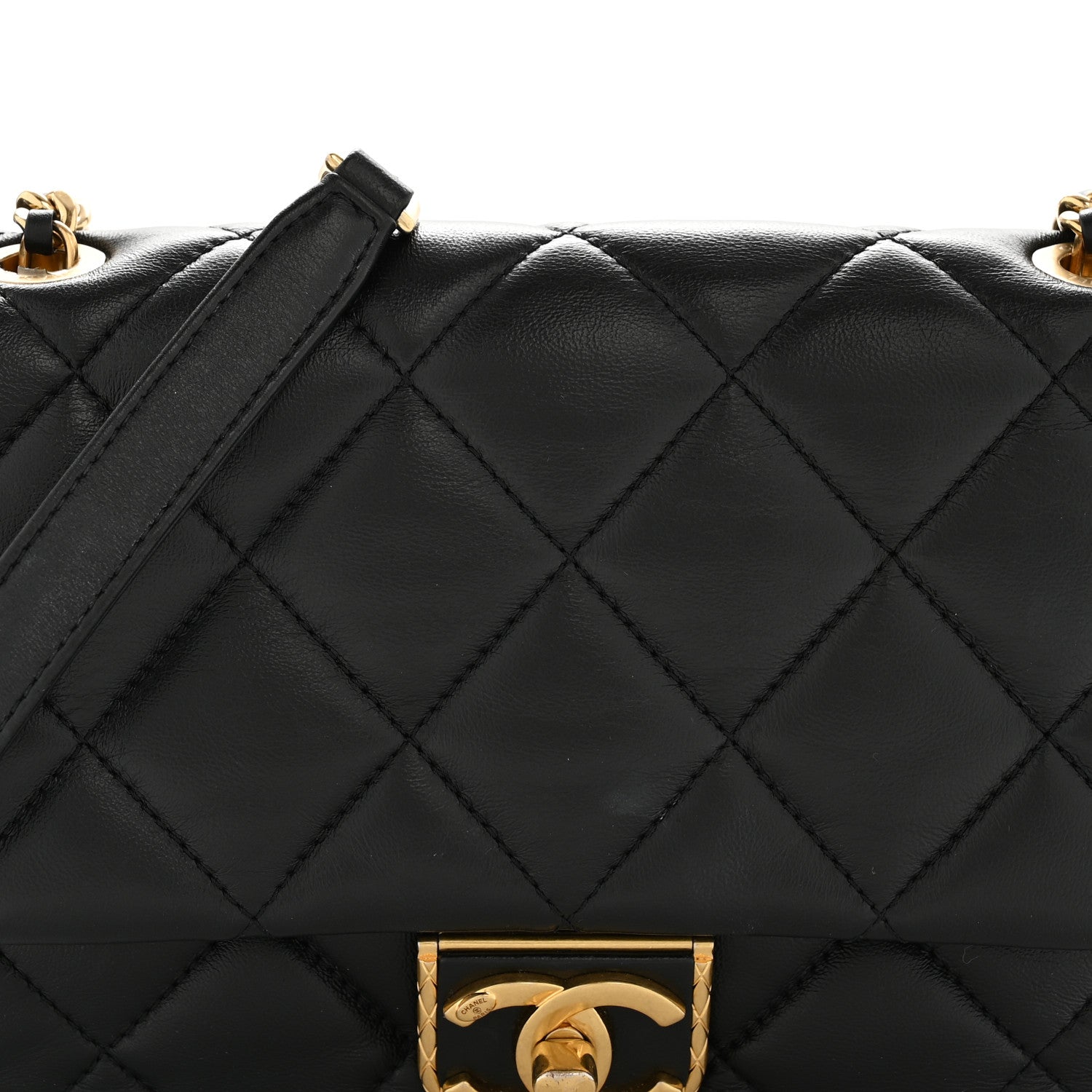 Lambskin Quilted Mini Flap Black