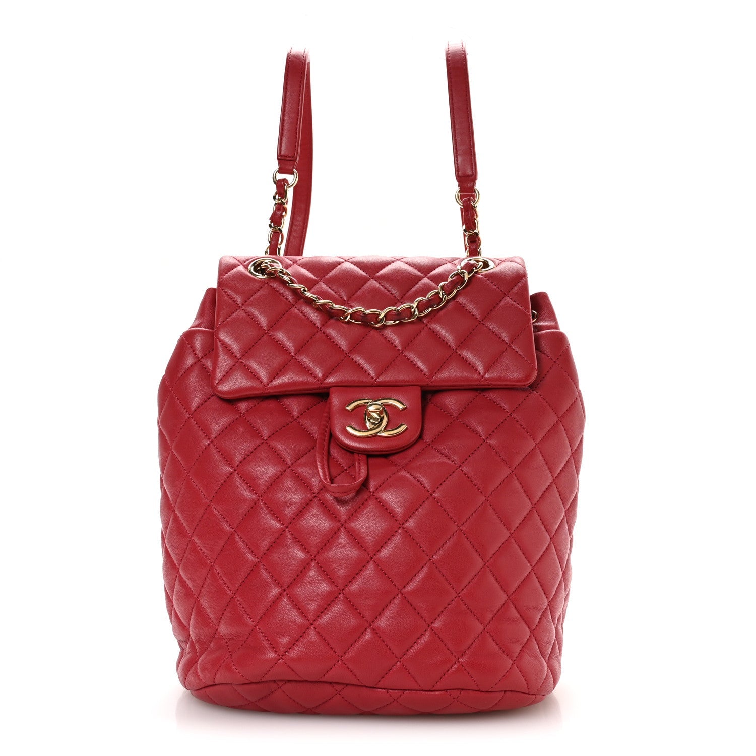 Lambskin Quilted Small Urban Spirit Backpack Dark Pink