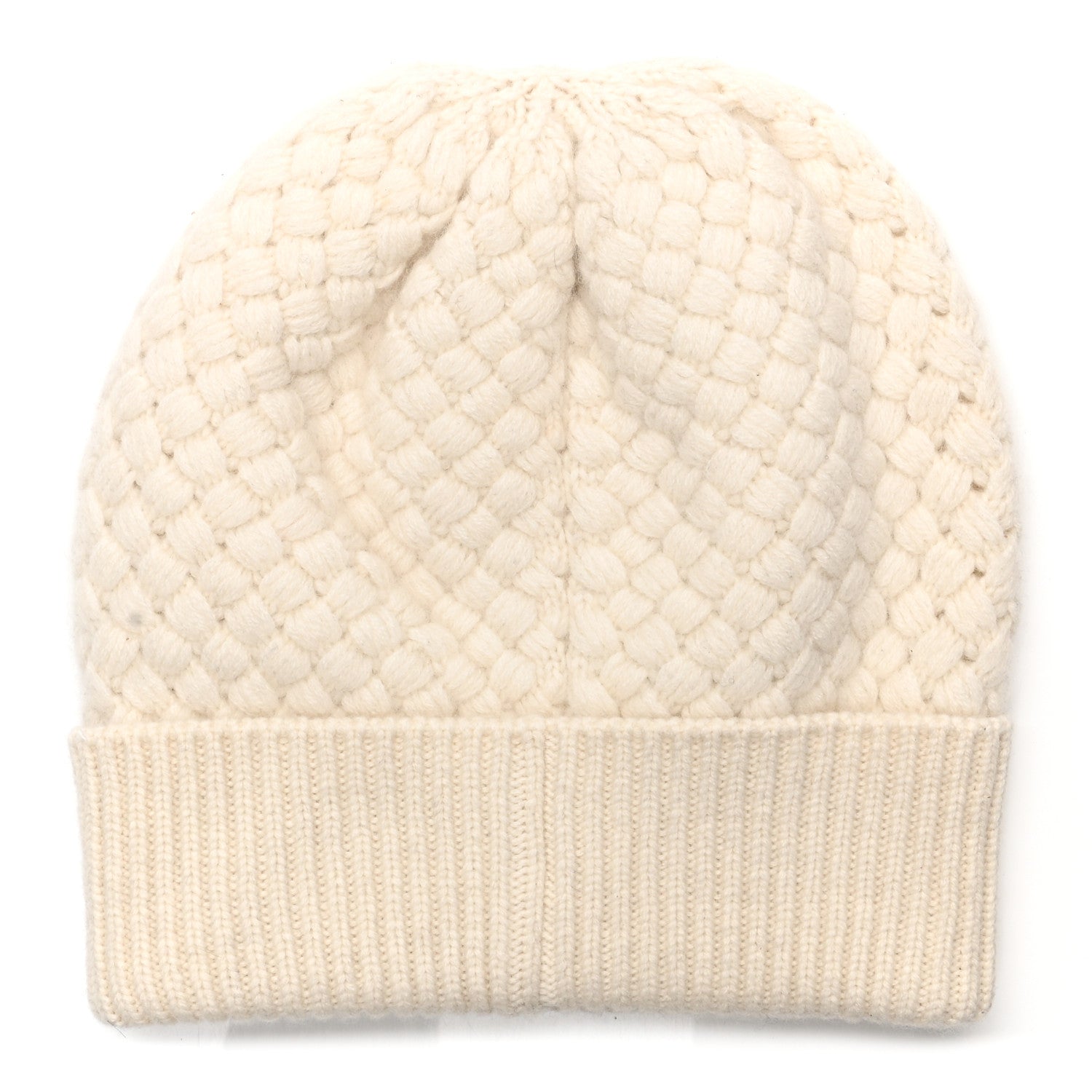 Cashmere CC Knitted Beanie Hat Black White