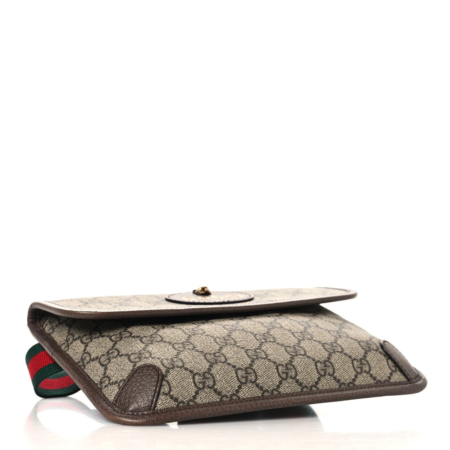 GG Supreme Monogram Neo Vintage Web Belt Bag Brown