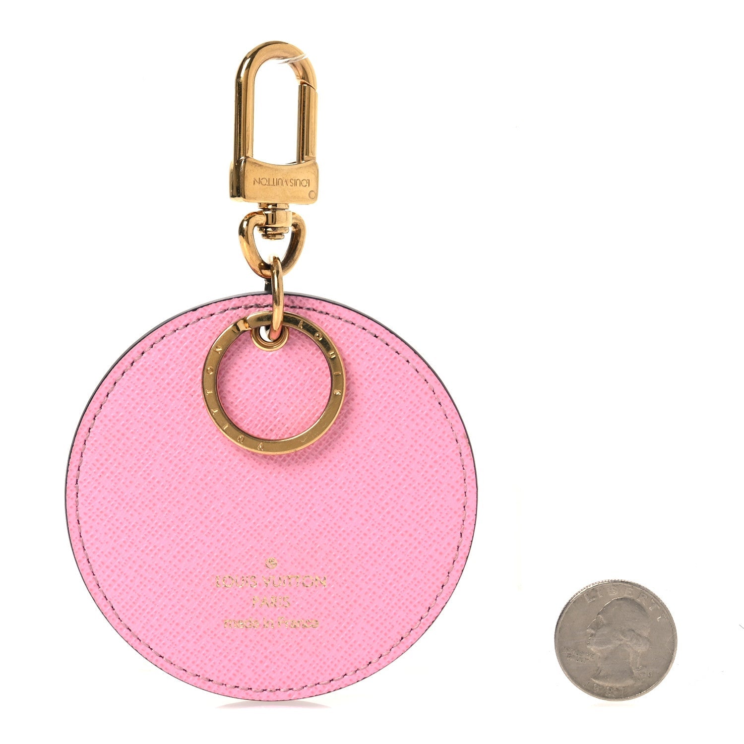 Monogram 2022 Christmas Animation Paris Bag Charm Key Ring Pink