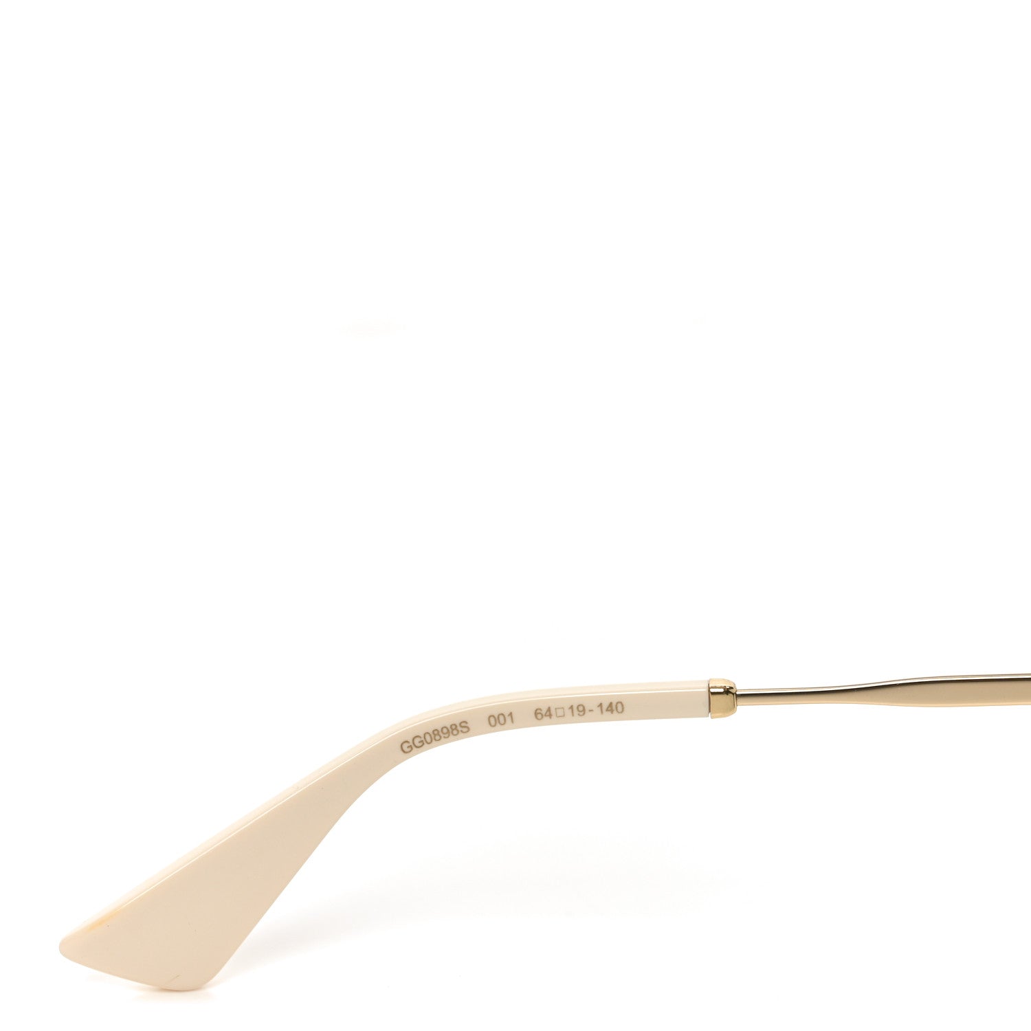 Metal Crystal Geometrical Frame Sunglasses GG0898S Silver Gold