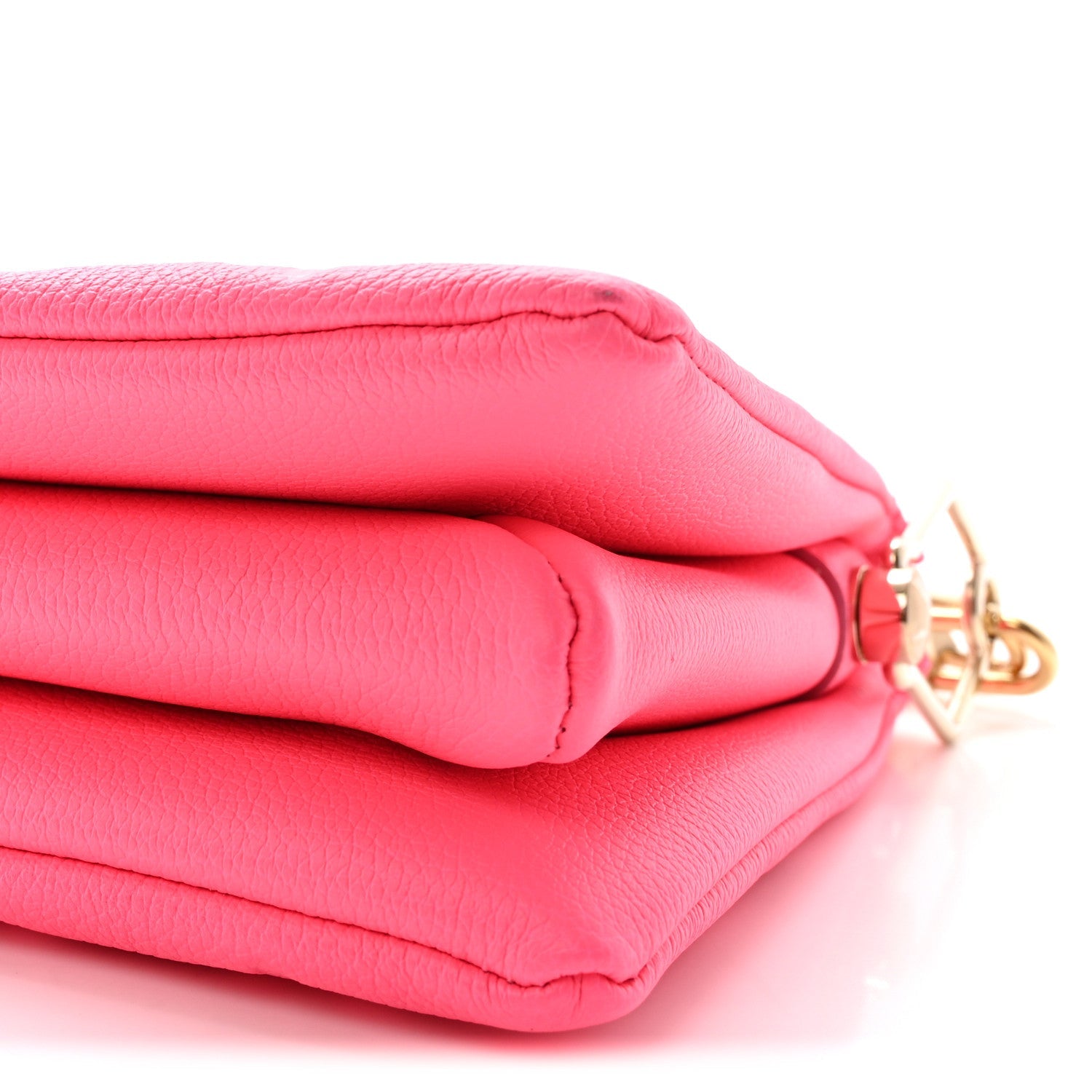 Calfskin Embossed Monogram Coussin BB Rose Fluo