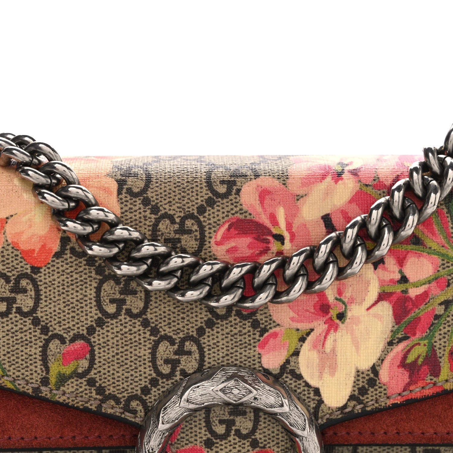 GG Supreme Monogram Blooms Mini Dionysus Shoulder Bag Beige Multicolor Dry Rose
