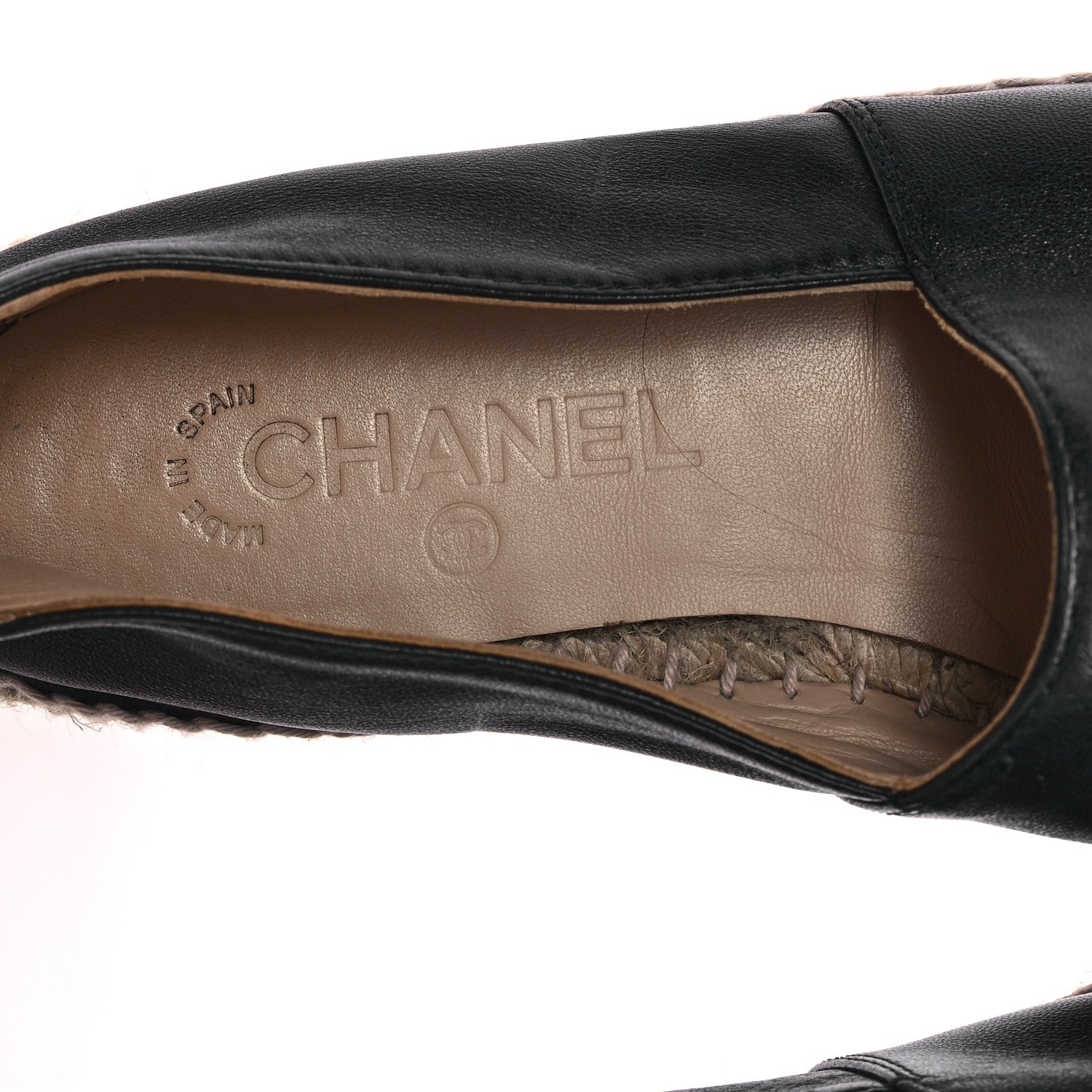 Lambskin CC Espadrilles 39 Black