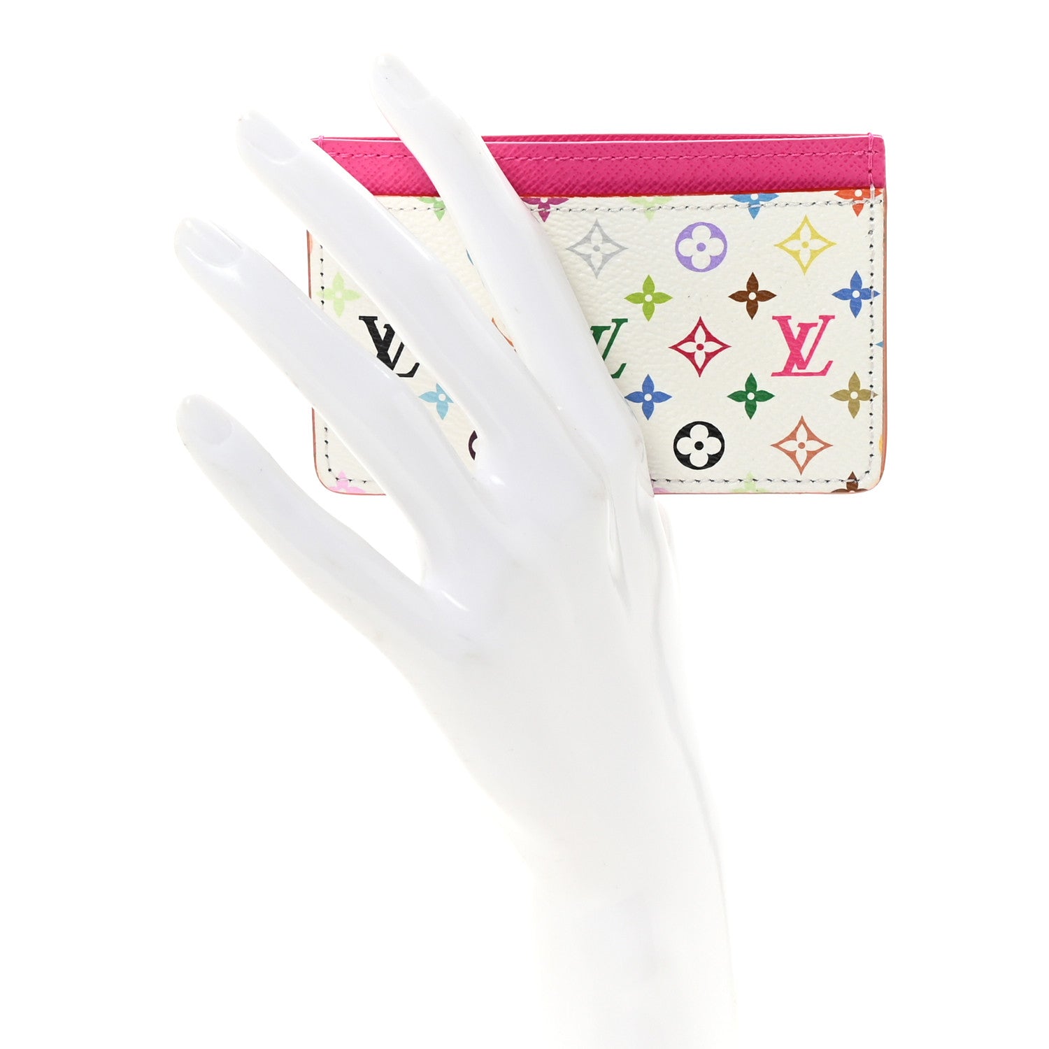 LV X TM Monogram Multicolor Card Holder Kawaii Pink