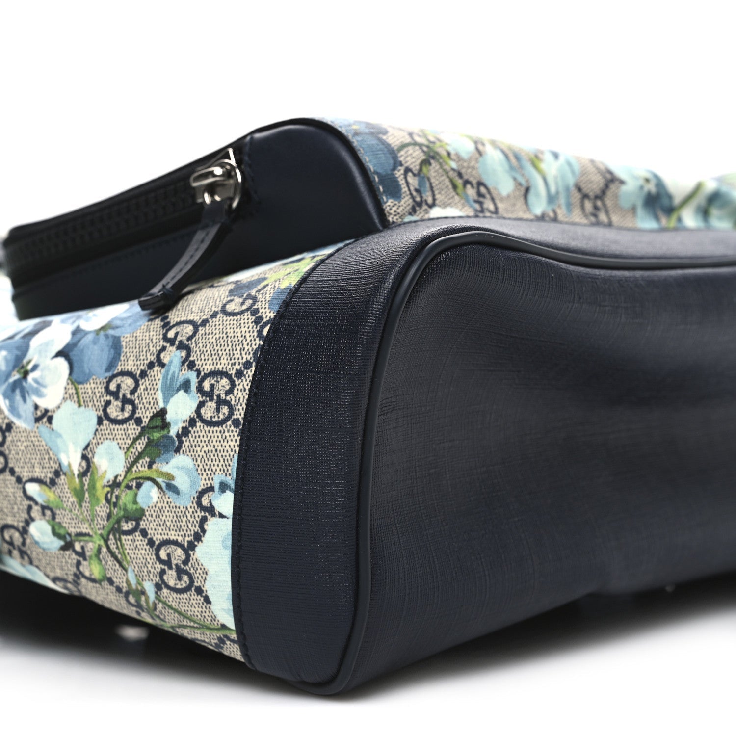 GG Supreme Monogram Blooms Medium Day Backpack Beige Blue Navy