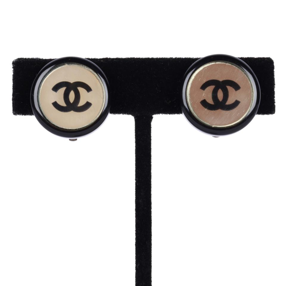 CC Mirror clipped earrings