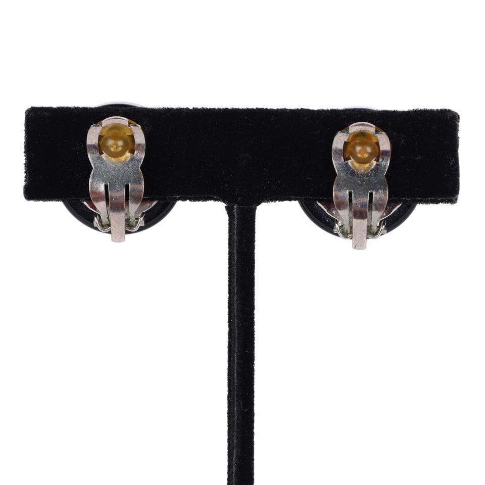 CC Mirror clipped earrings