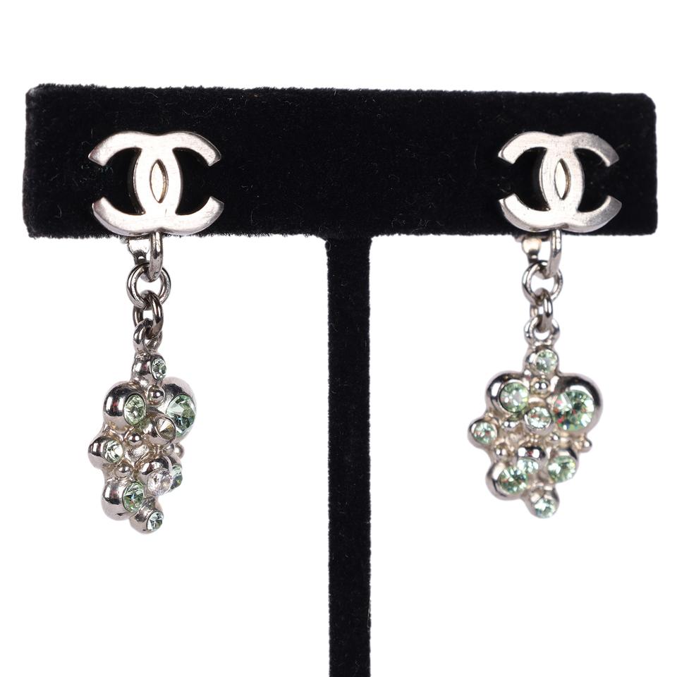 Rhinestone Dangle Pierced Earrings