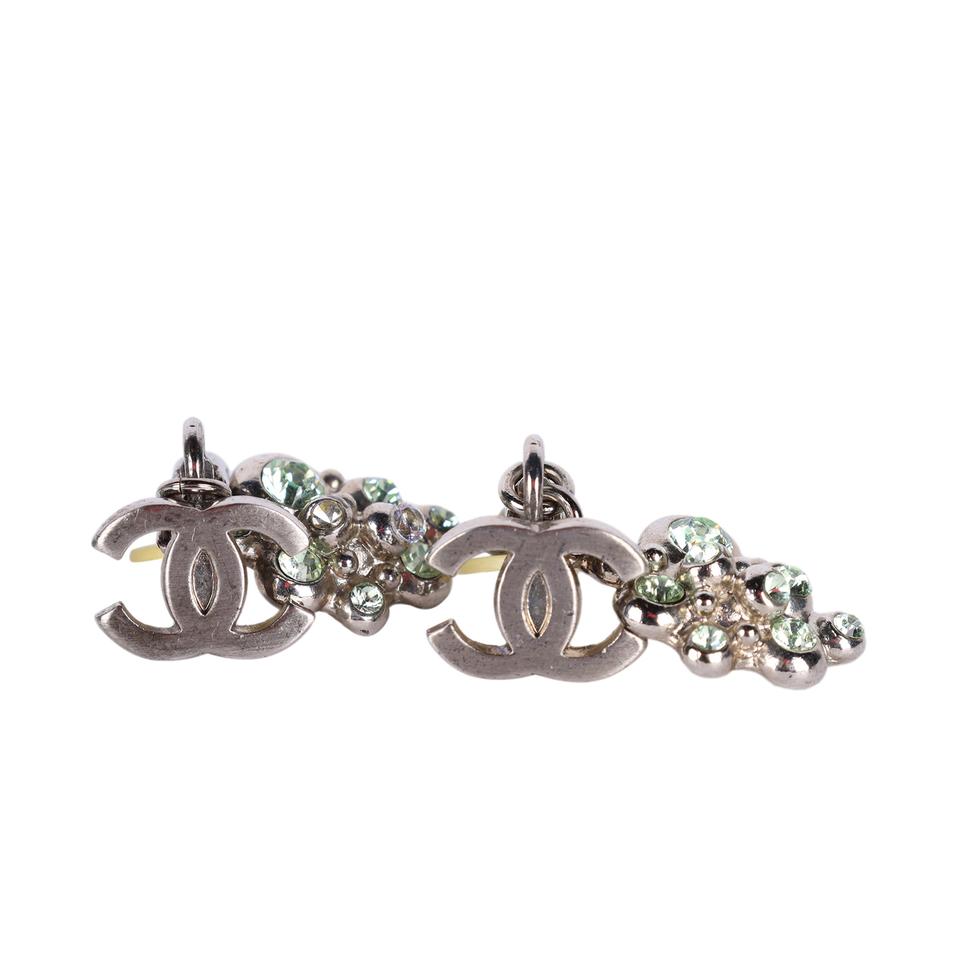 Rhinestone Dangle Pierced Earrings