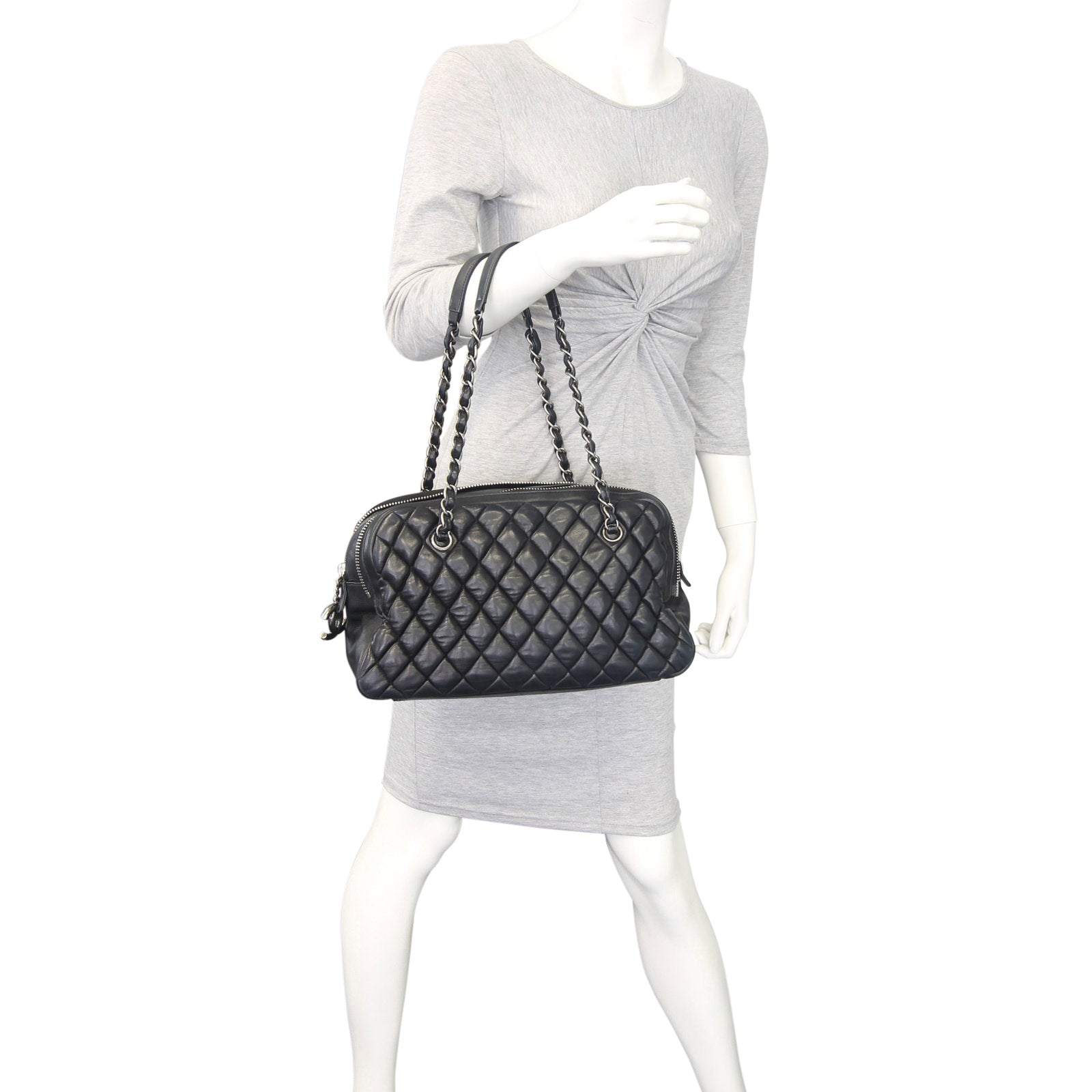 Chanel Quilted Bowling Bag