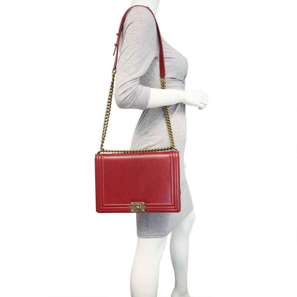 Chanel Boy Large | Red 15 Series