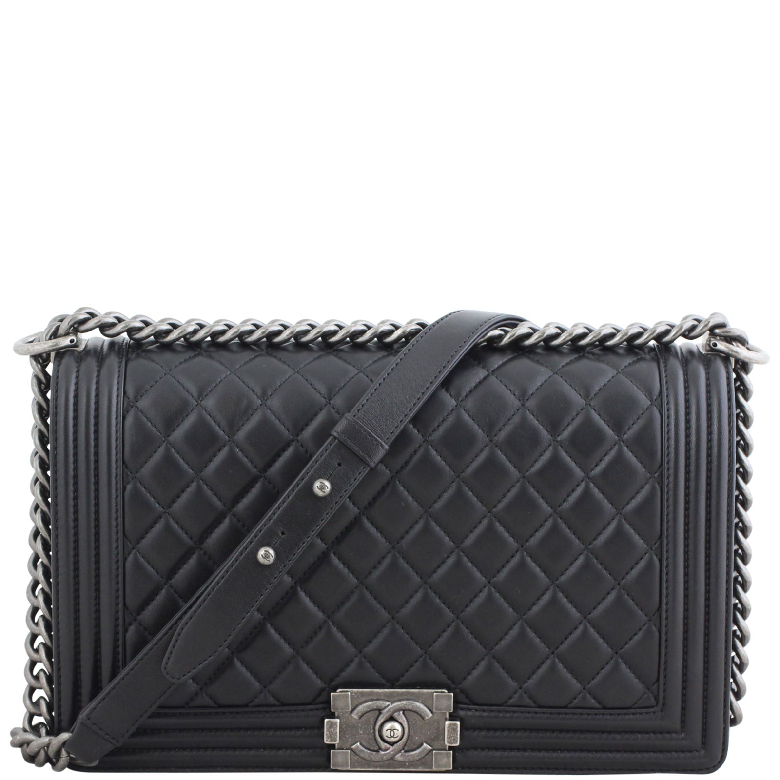 Chanel Boy New Medium | Black Lambskin