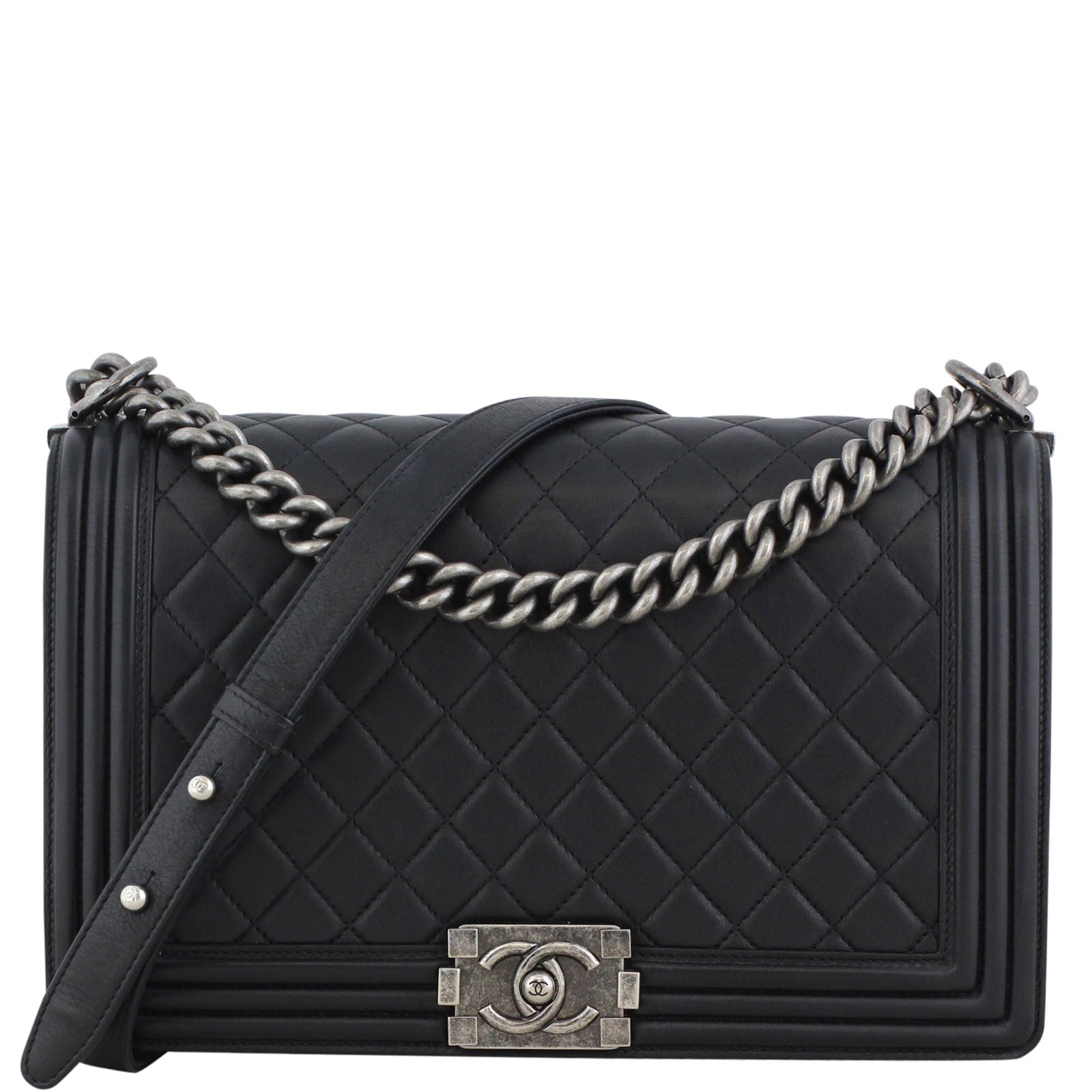 Chanel Boy Bag New Medium | Black 19 Series