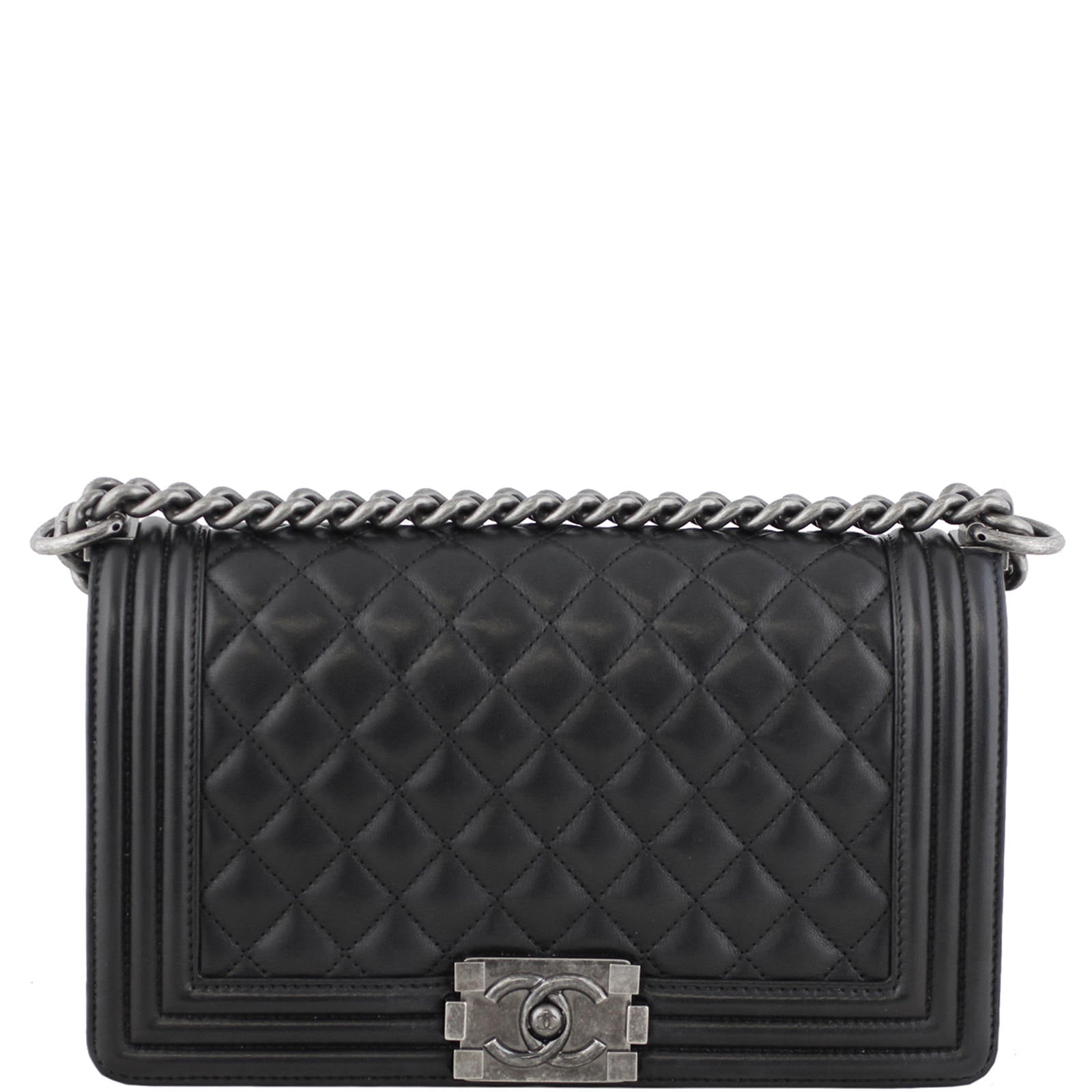 Chanel Boy Bag Old Medium | Black 24 Series