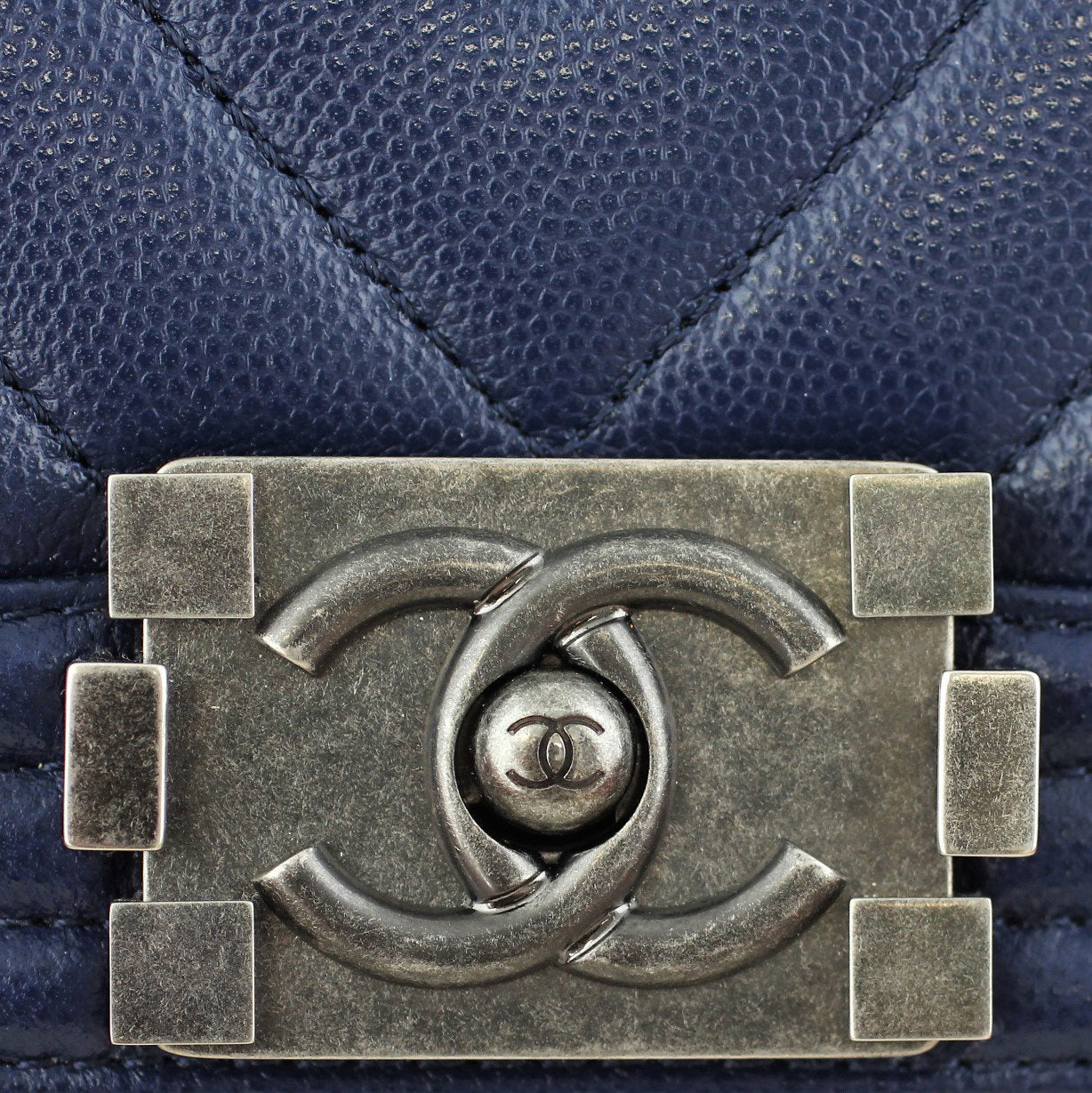 Chanel Boy Chevron Old Medium | Silver Hardware