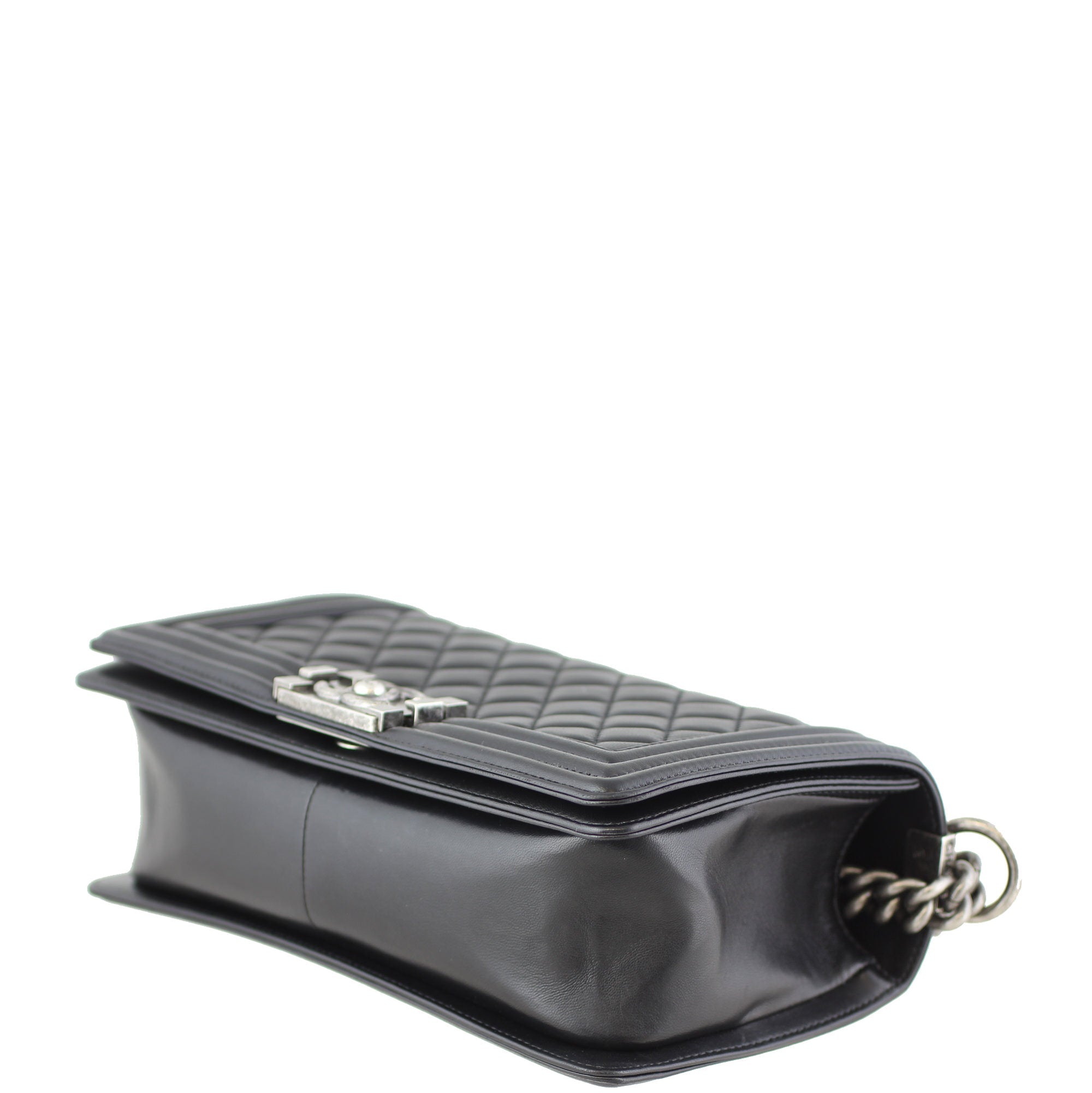 Chanel Boy Bag Old Medium | Black Lambskin 21 Series