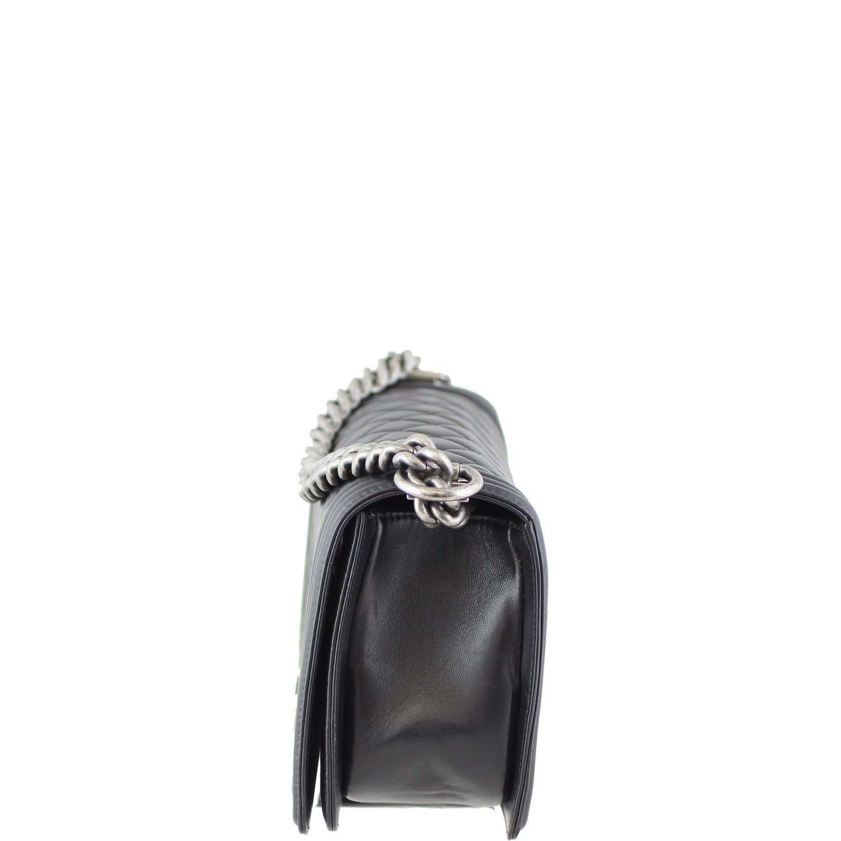 Chanel Boy Bag Old Medium | Black Lambskin 21 Series