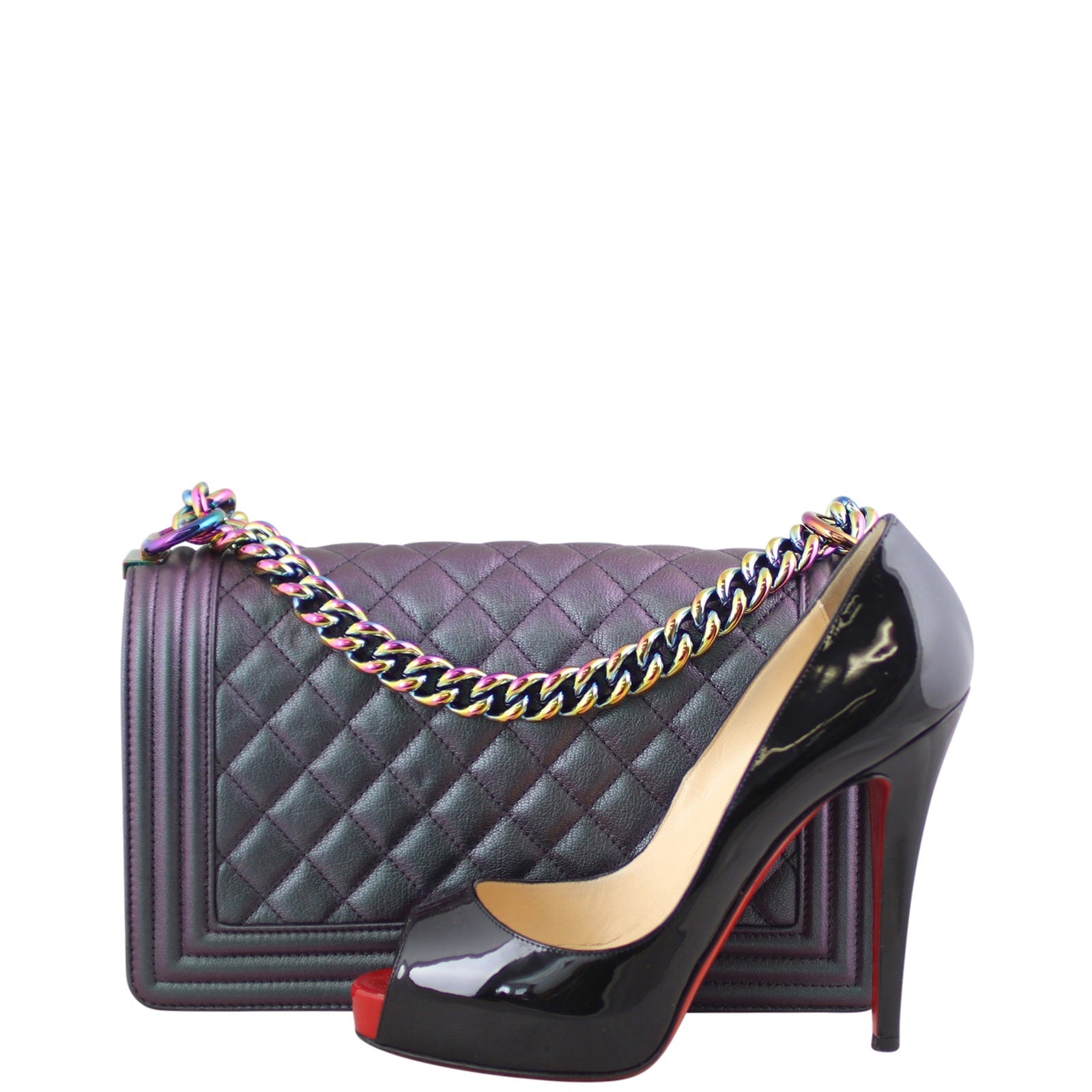 Chanel Boy Old Medium | Iridescent