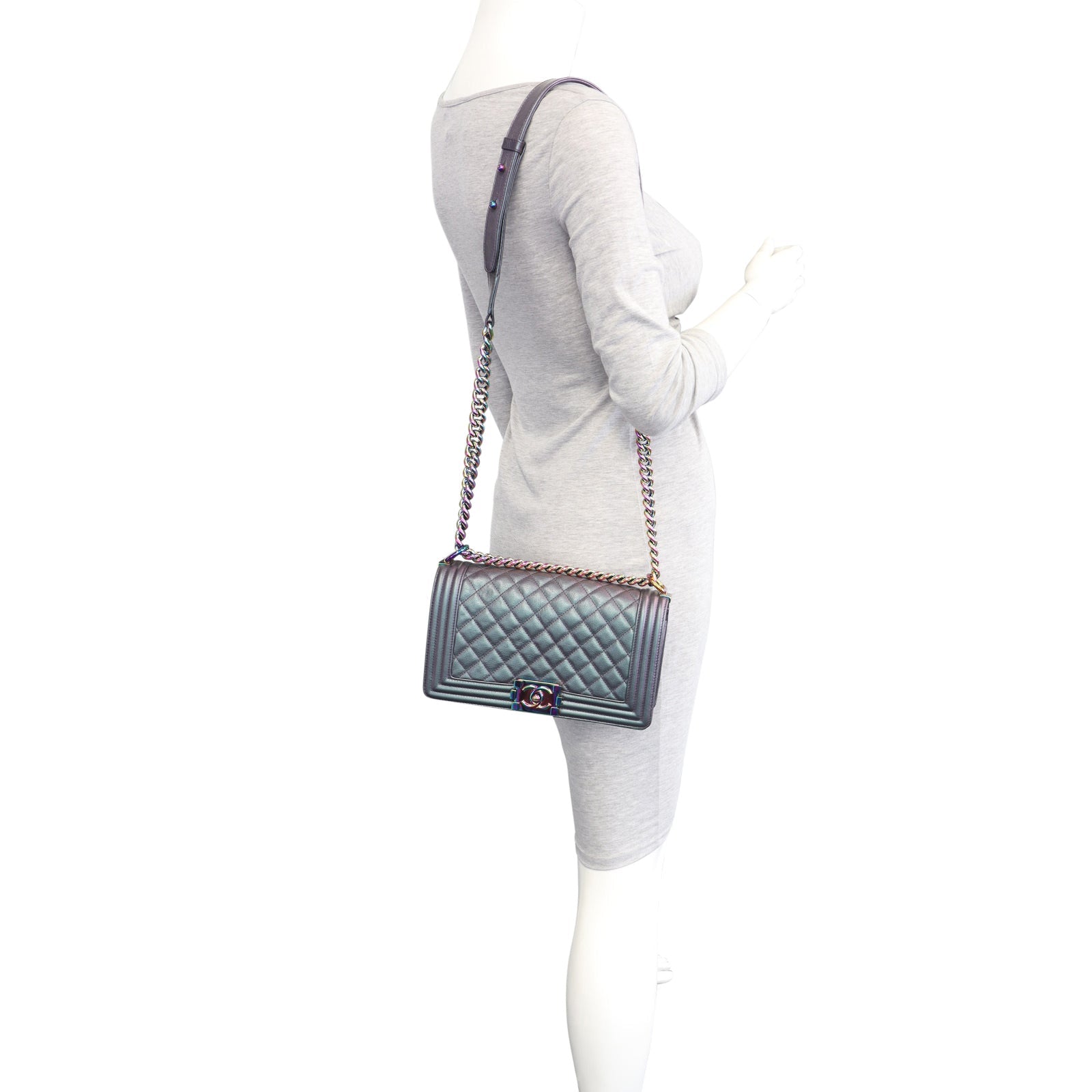 Chanel Boy Old Medium | Iridescent